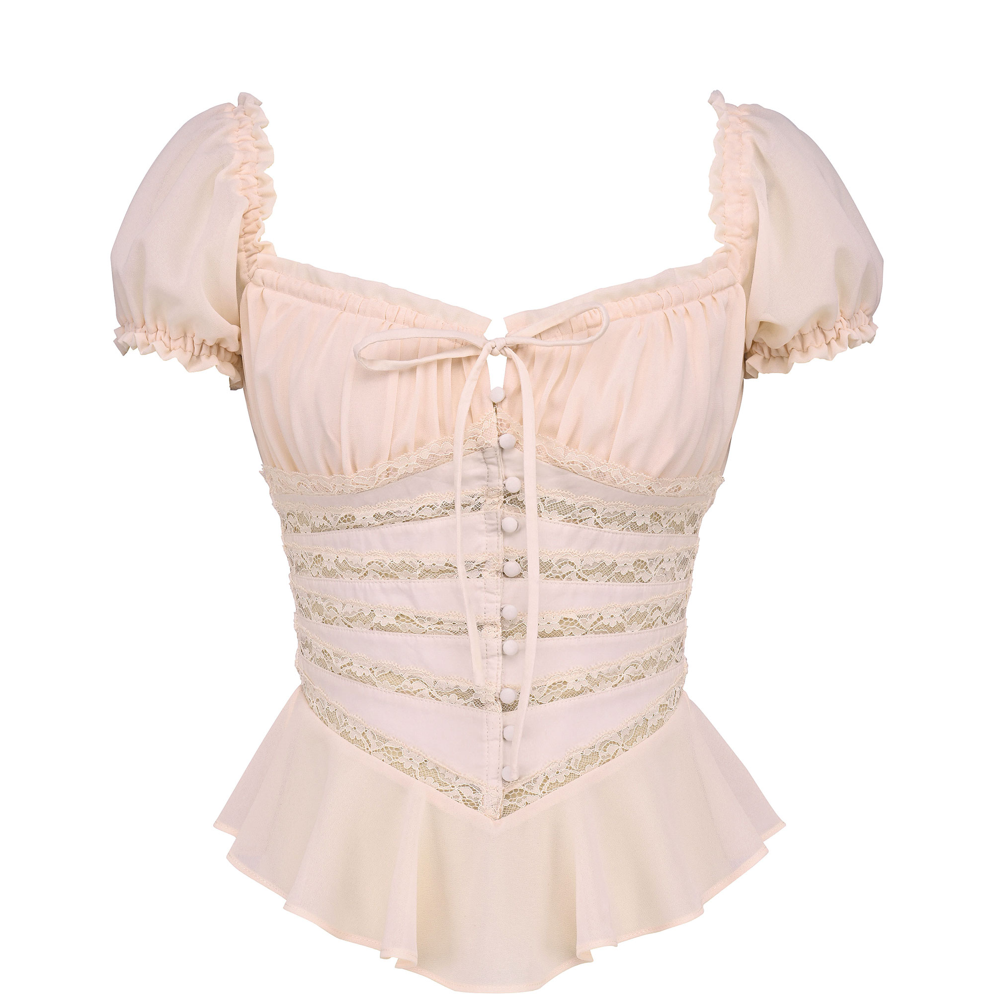 Cara Lace Peplum Top