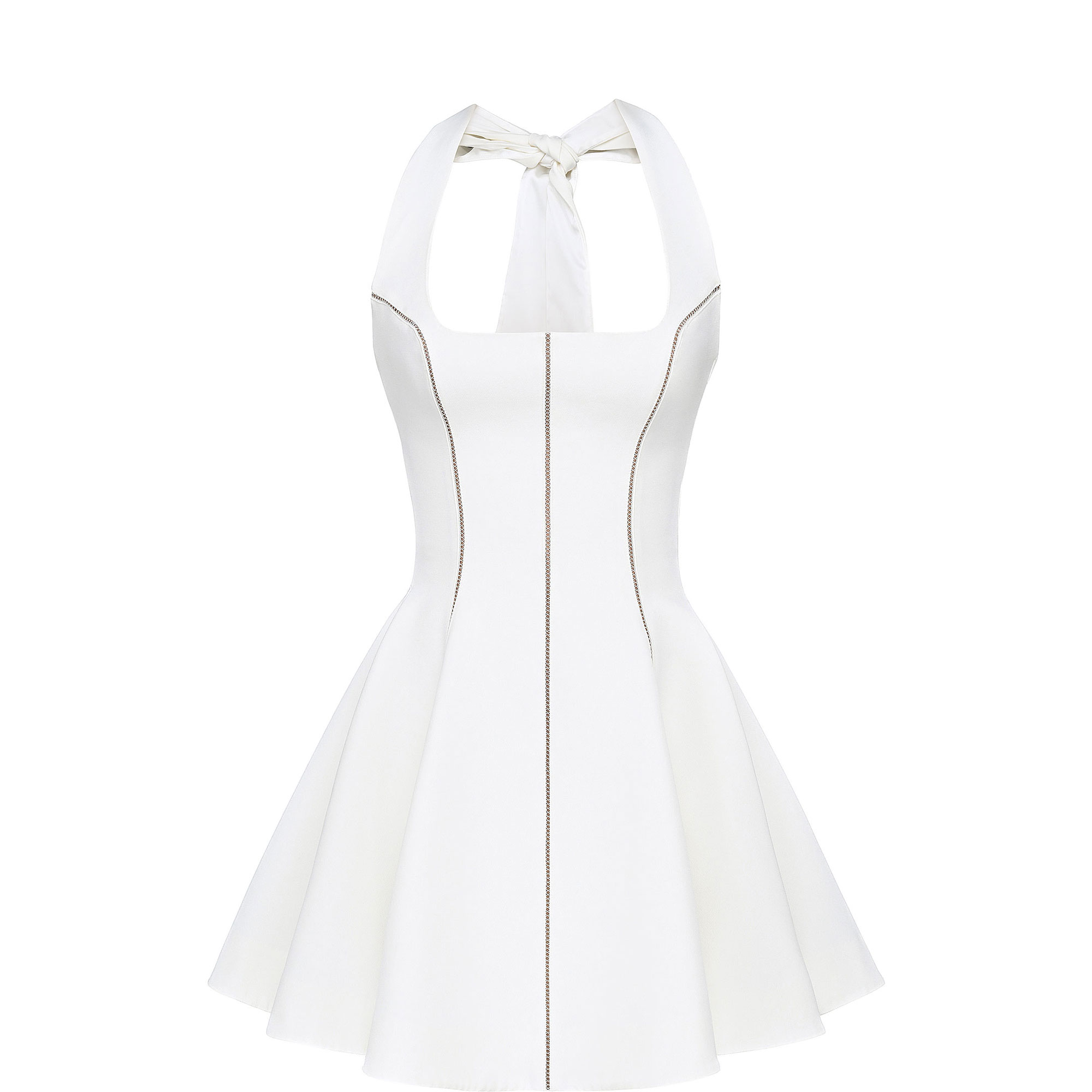 Loulette Halterneck Bow Mini Dress