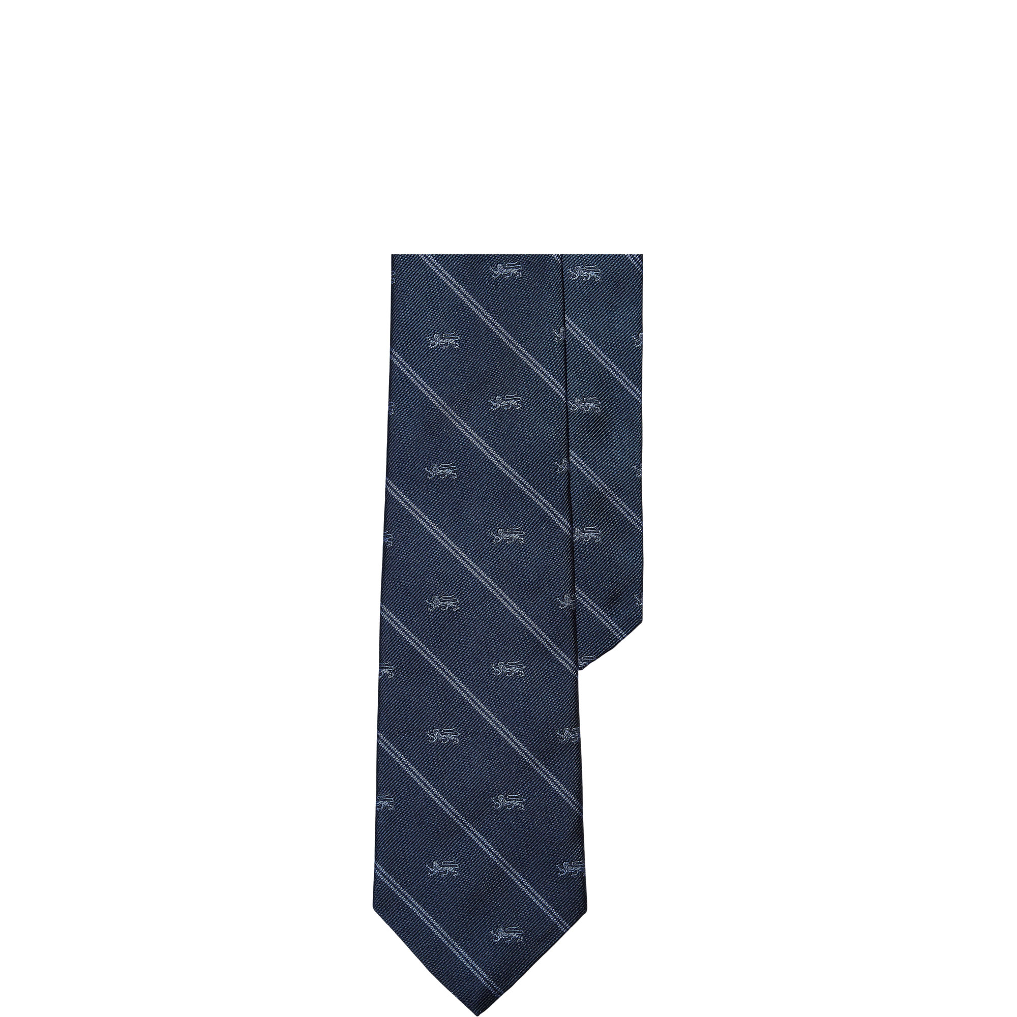 Striped Repp Club Silk Tie