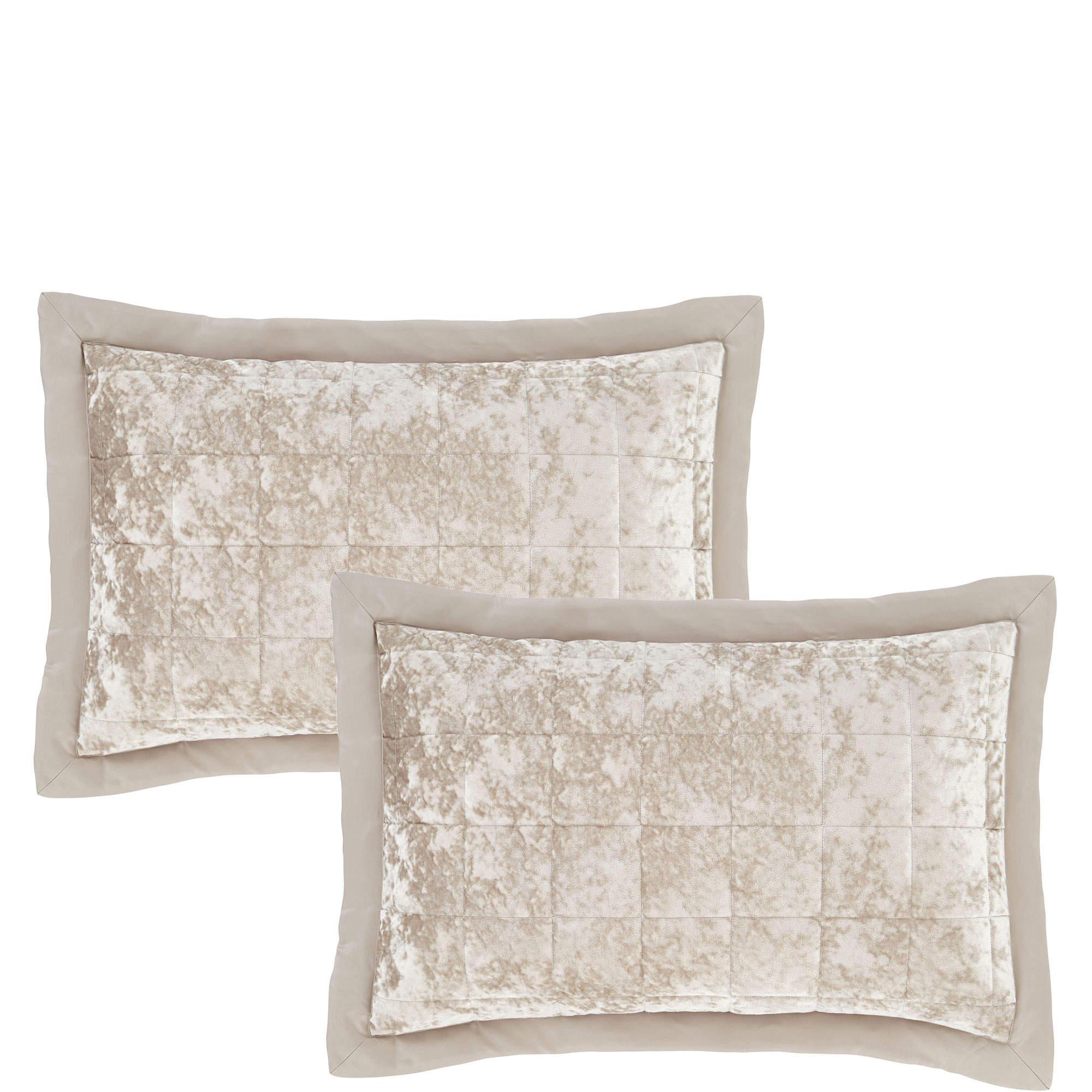 Crushed Velvet Standard Pillowcase Natural