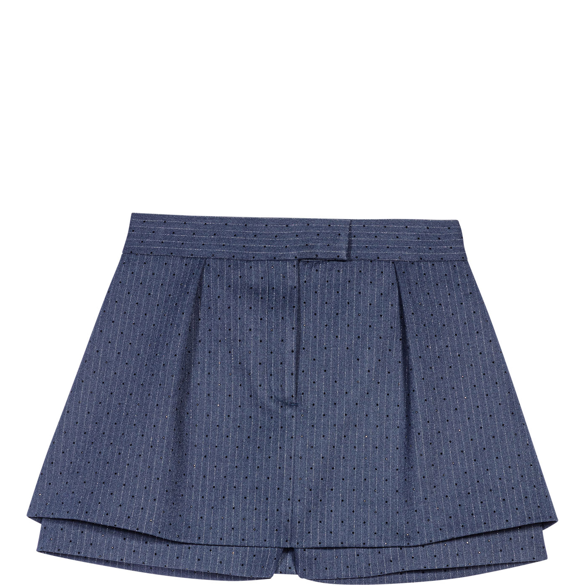 Embellished Pinstripe Shorts