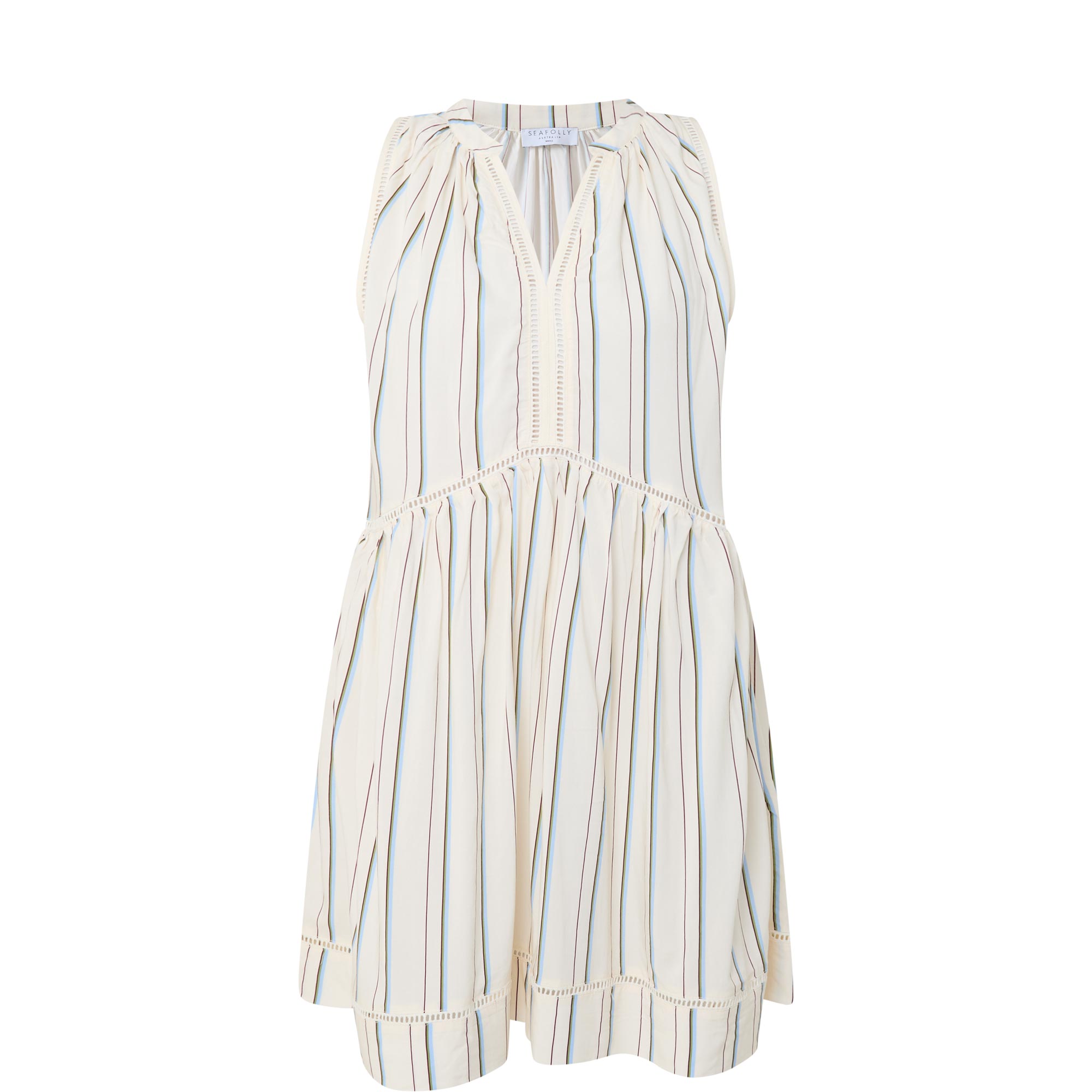 Ladder Striped Mini Dress