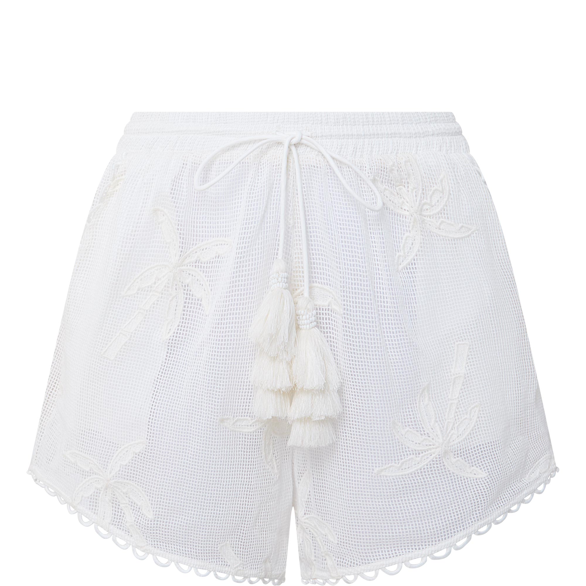 Palm Tree Embroidered Shorts