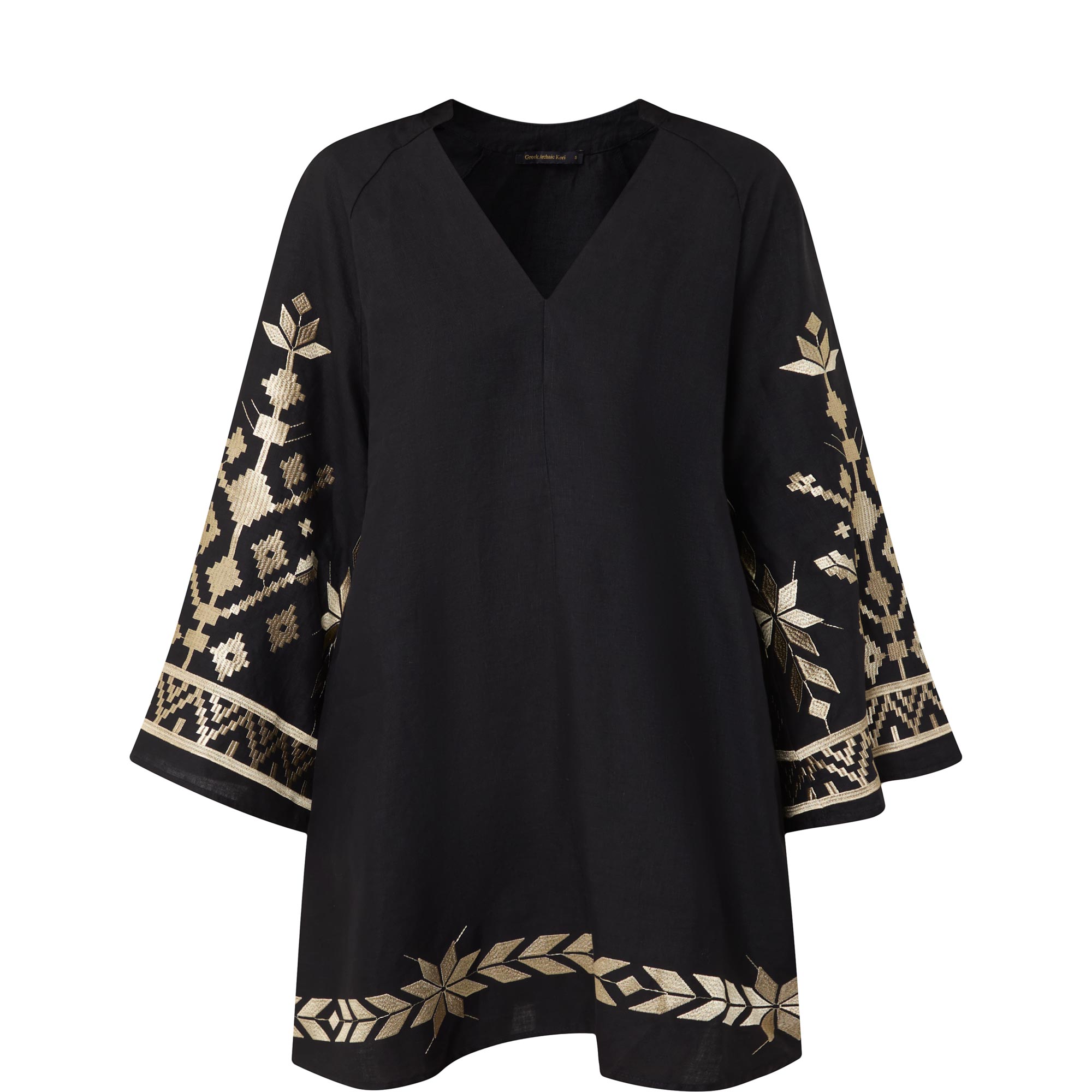 Ios Embroidered Linen Mini Dress