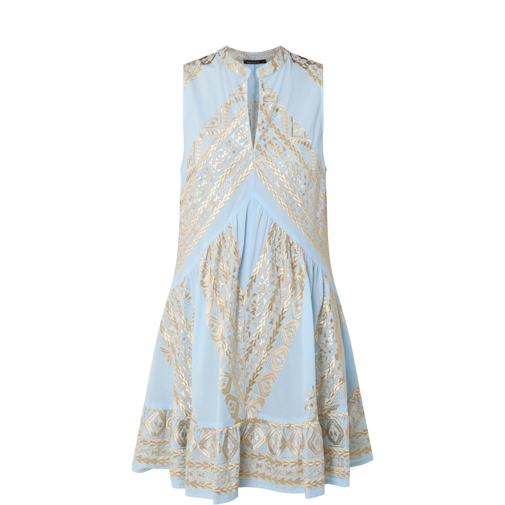 Triangle Embroidered Mini Dress