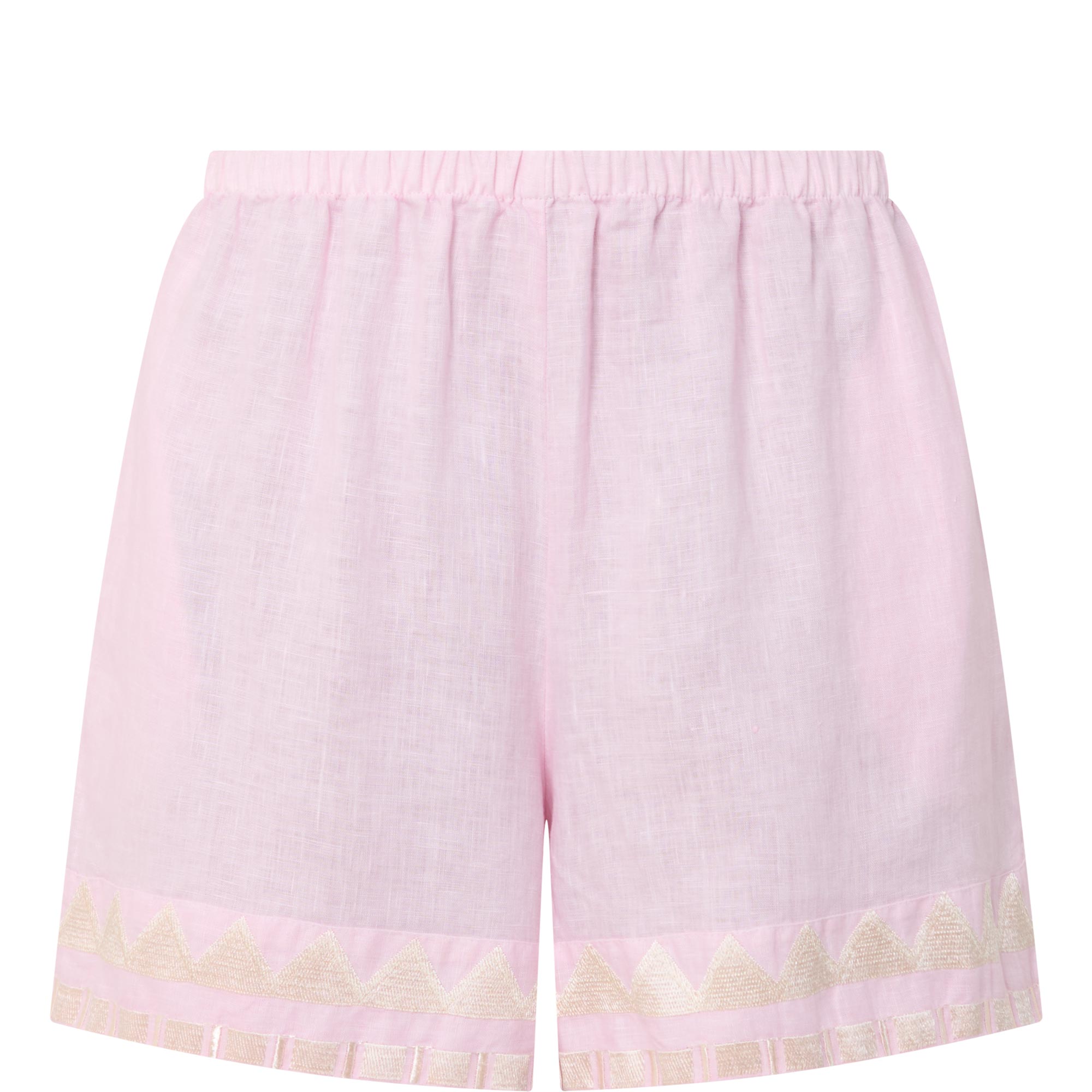 Feather Embroidered Shorts