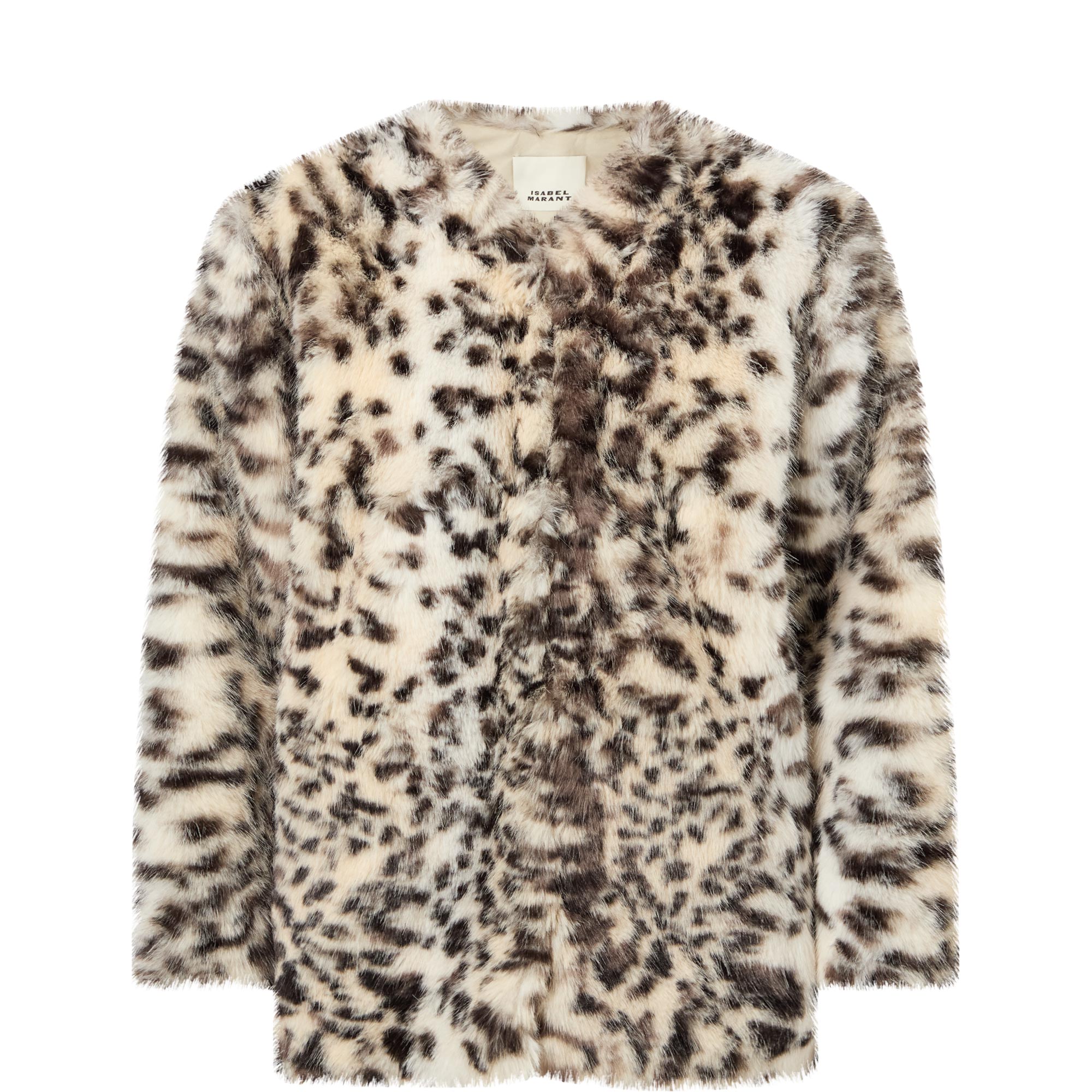 Algae Cheetah Faux Shearling Coat