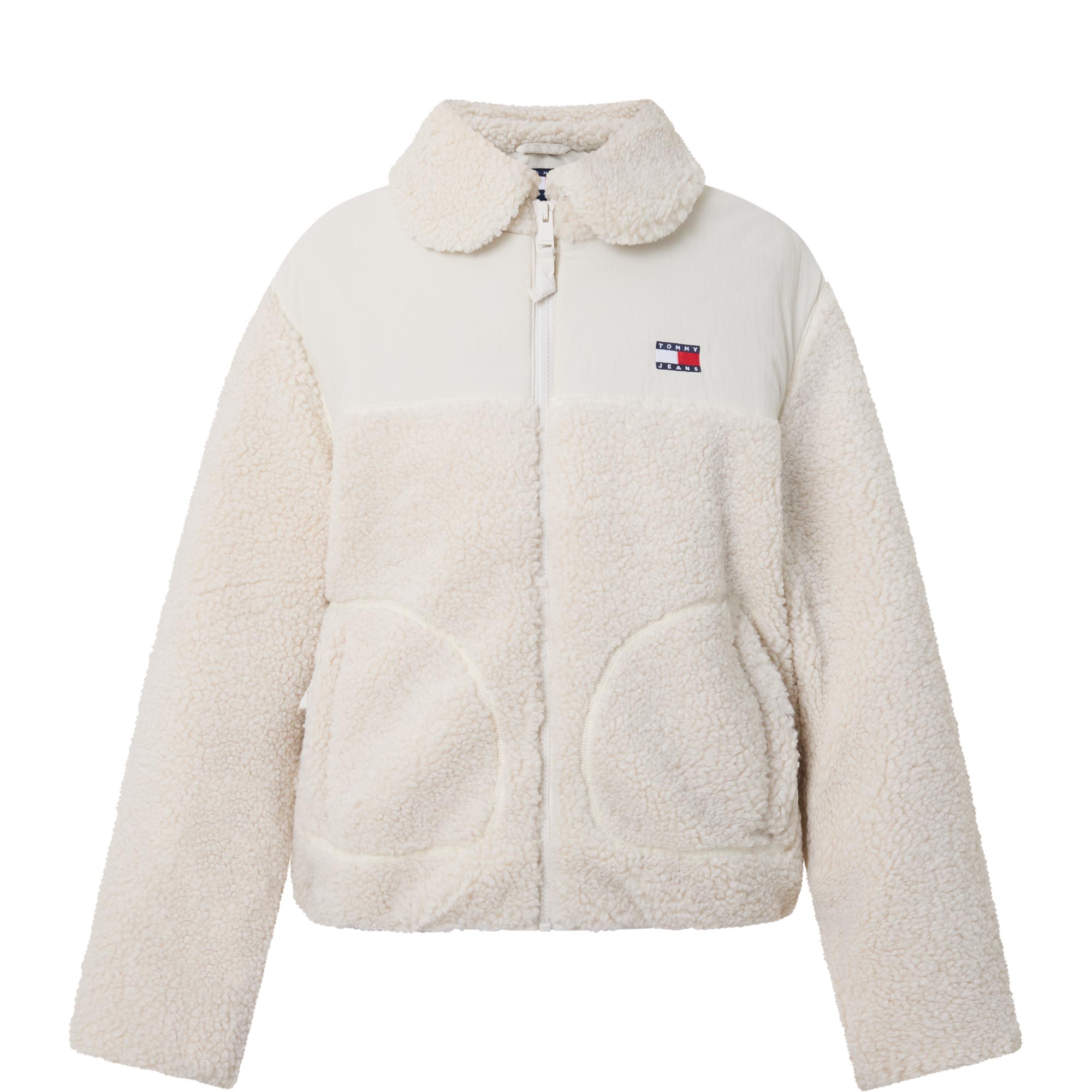 Flag Logo Faux Teddy Jacket