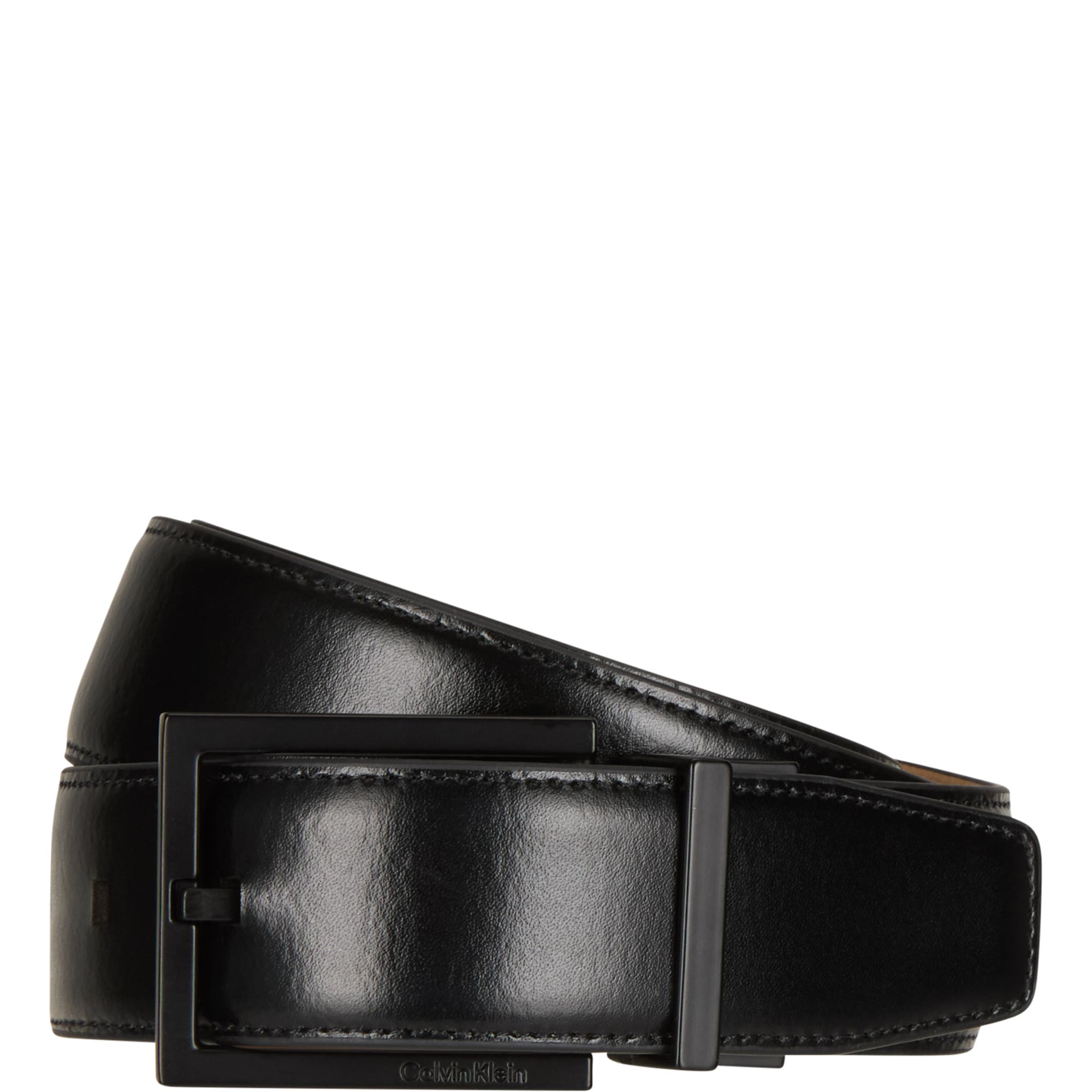Square Buckle Leather Belt