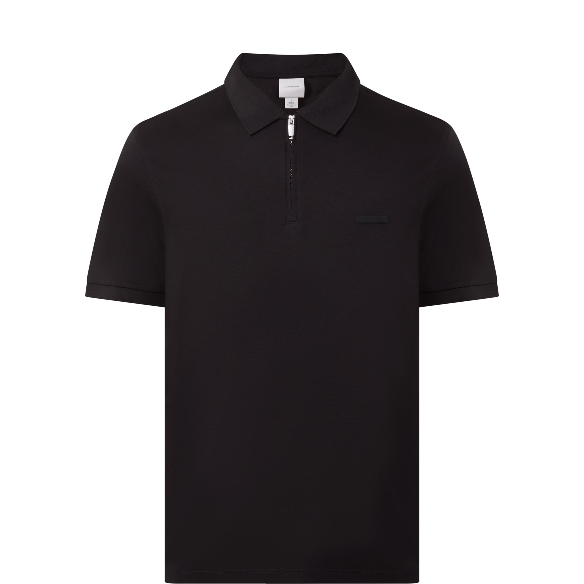 Supima Logo Zip Polo Shirt