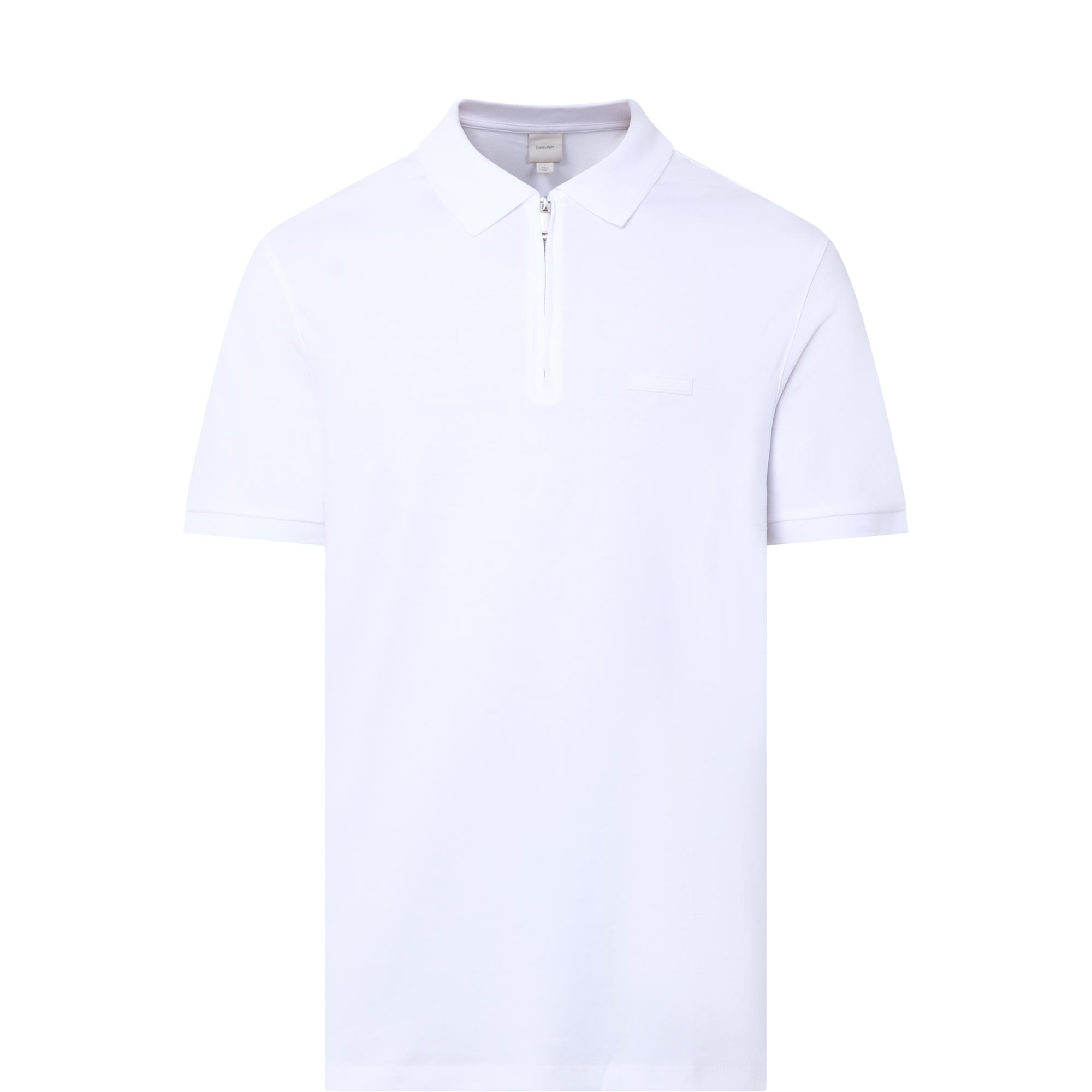 Supima Logo Zip Polo Shirt