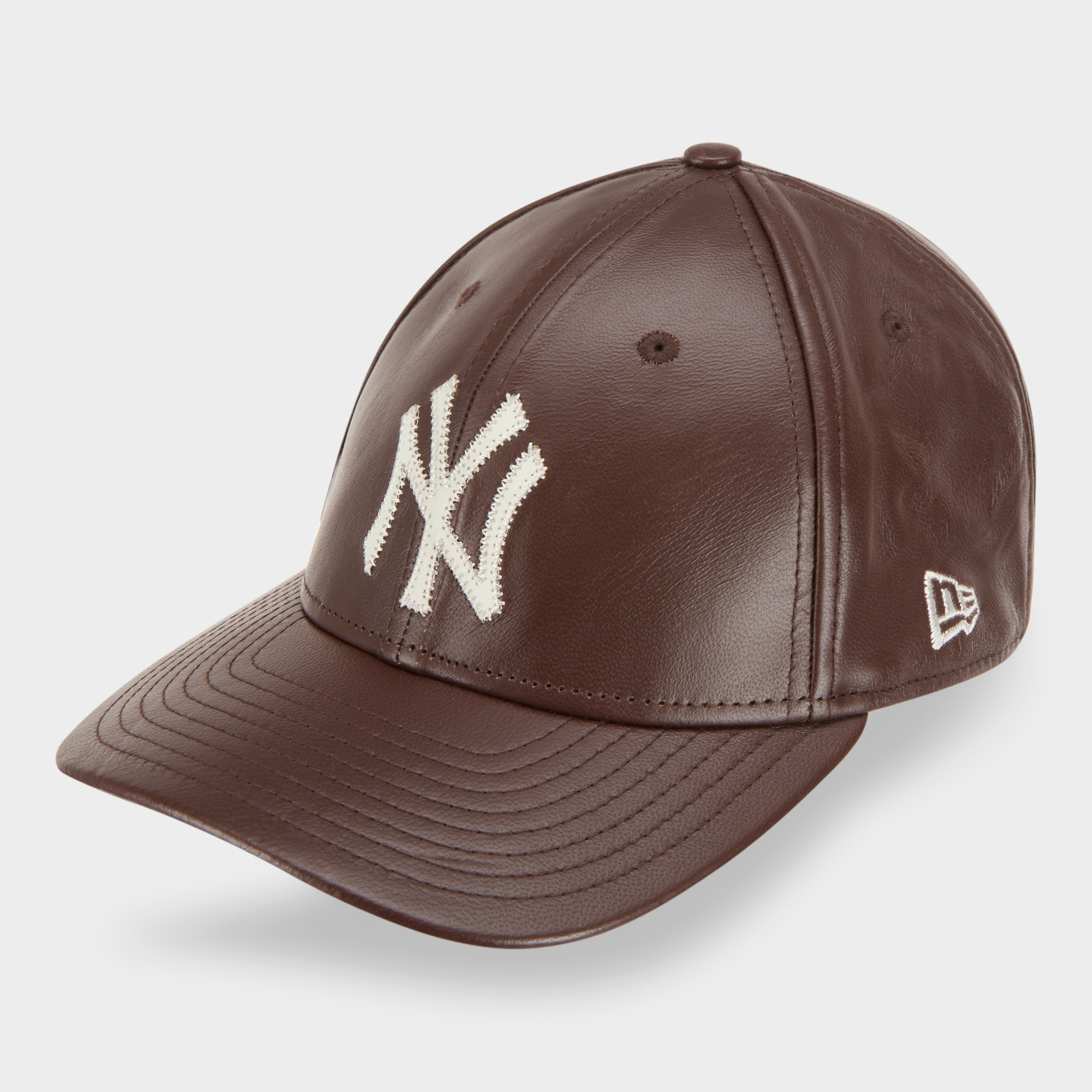 Logo Leather Baseball Cap