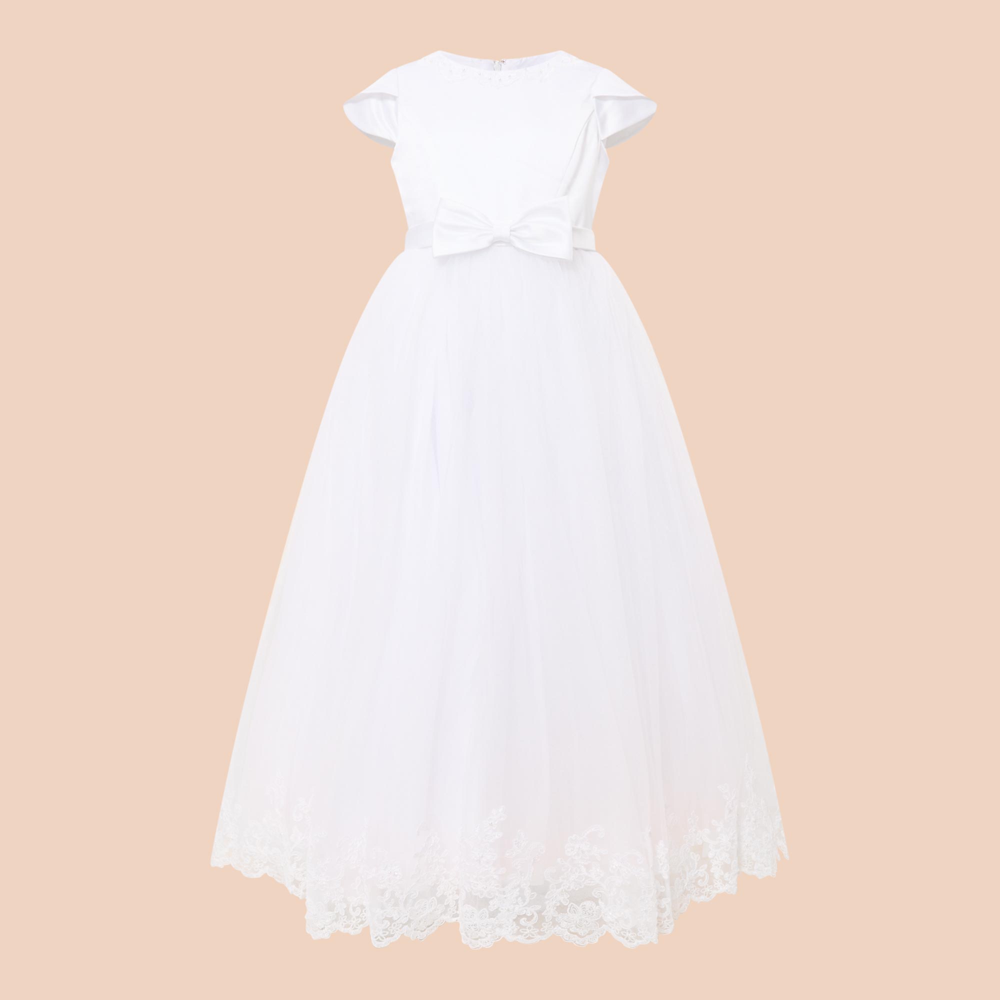 Floral Embroidered Communion Dress