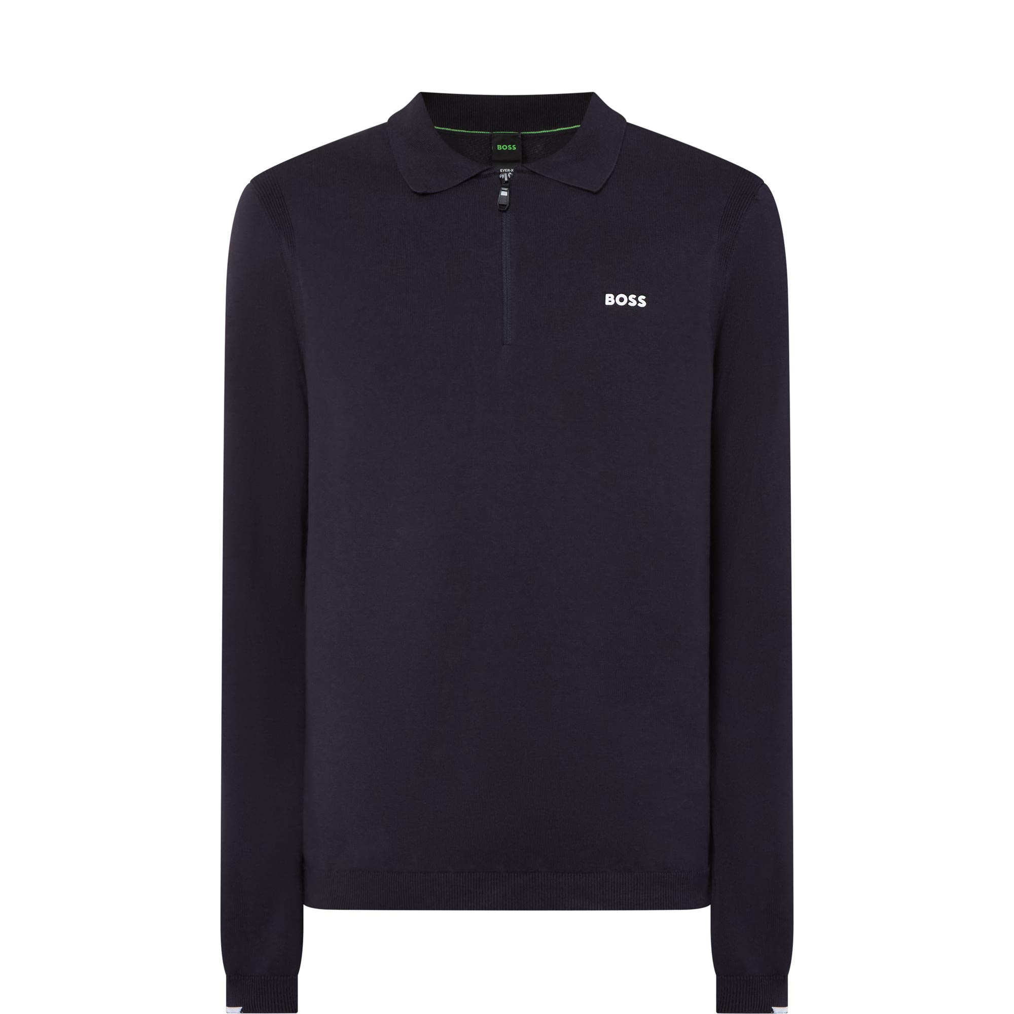 Ever Logo Zip Knitted Polo Shirt