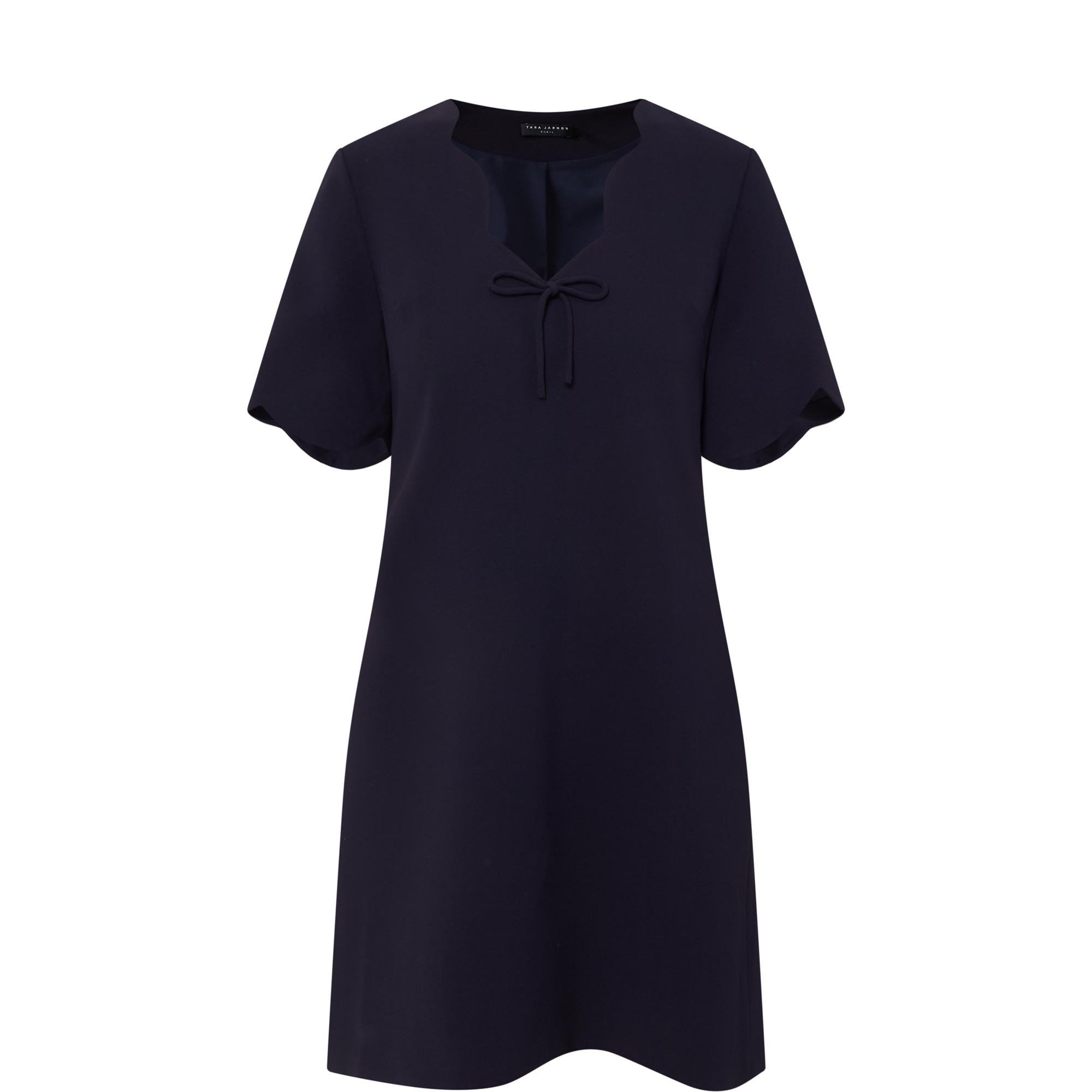 Romelina Scalloped Mini Flared Dress