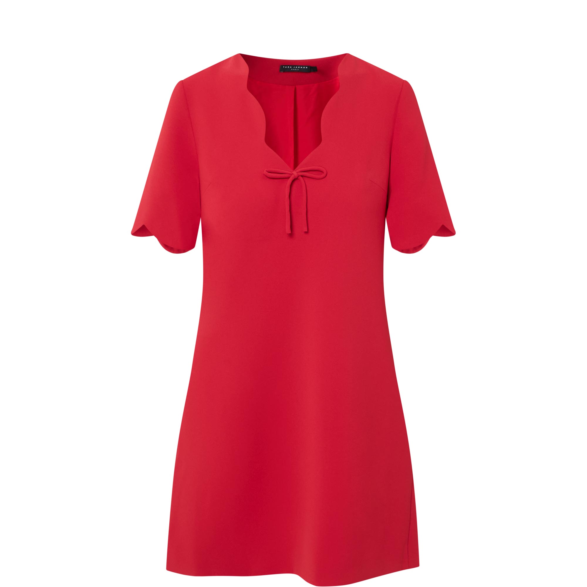 Romelina Scalloped Mini Flared Dress