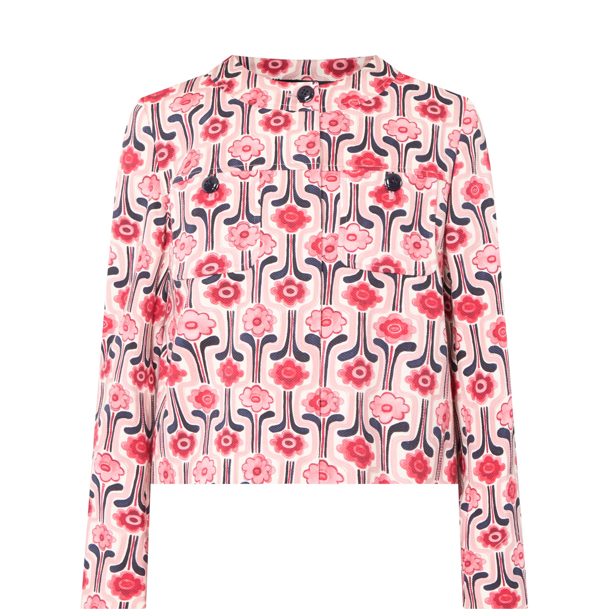 Vina Floral Single-Breasted Jacket