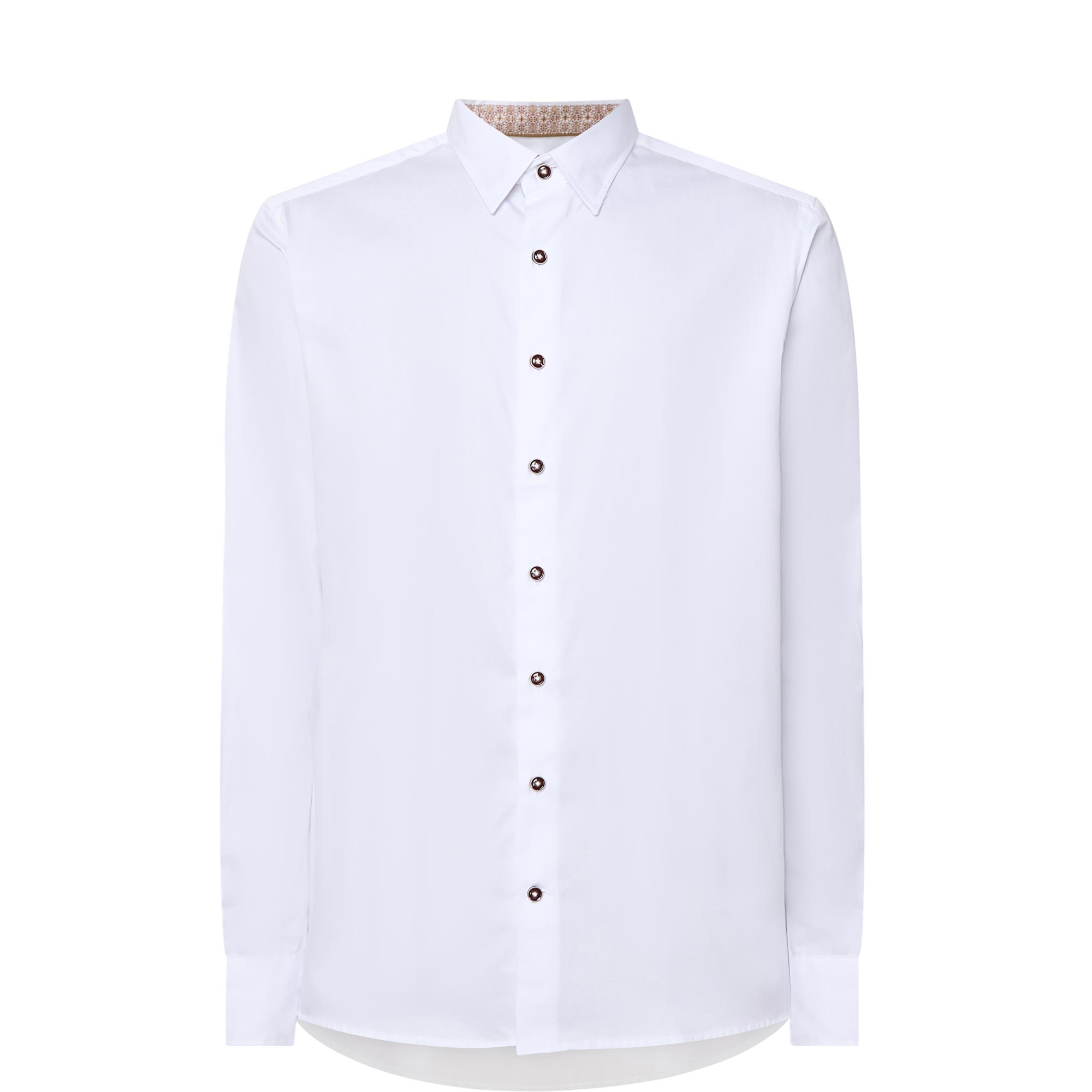 Geometric Trim Solid Casual Shirt