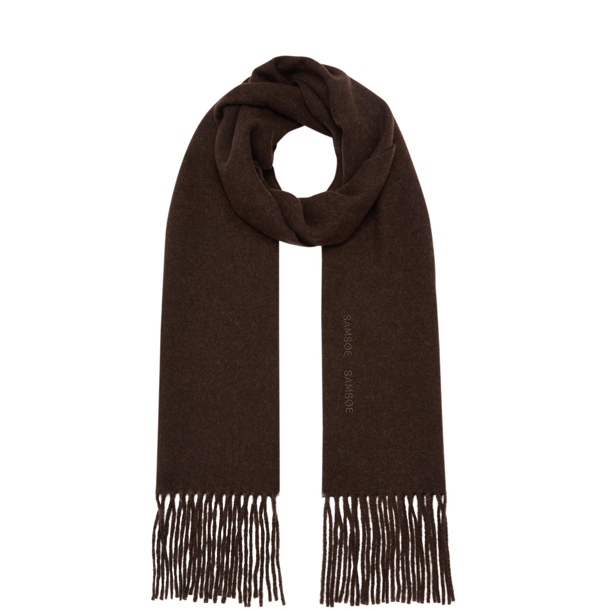 Jolly Logo Embroidered Tassel Scarf