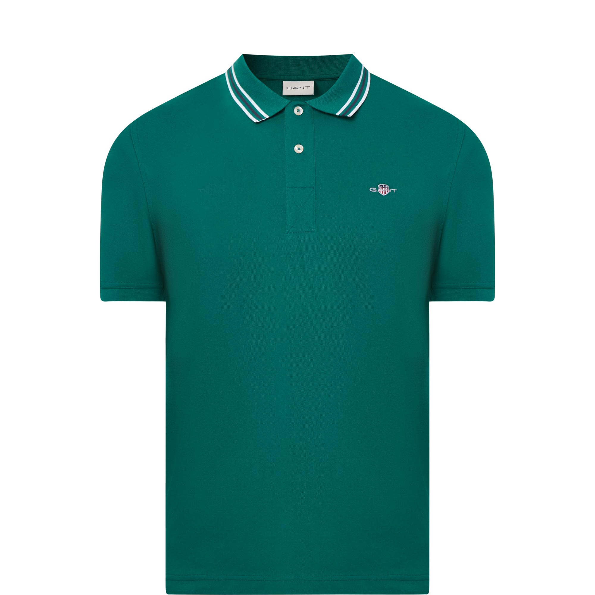 Shield Logo Tipped Polo Shirt