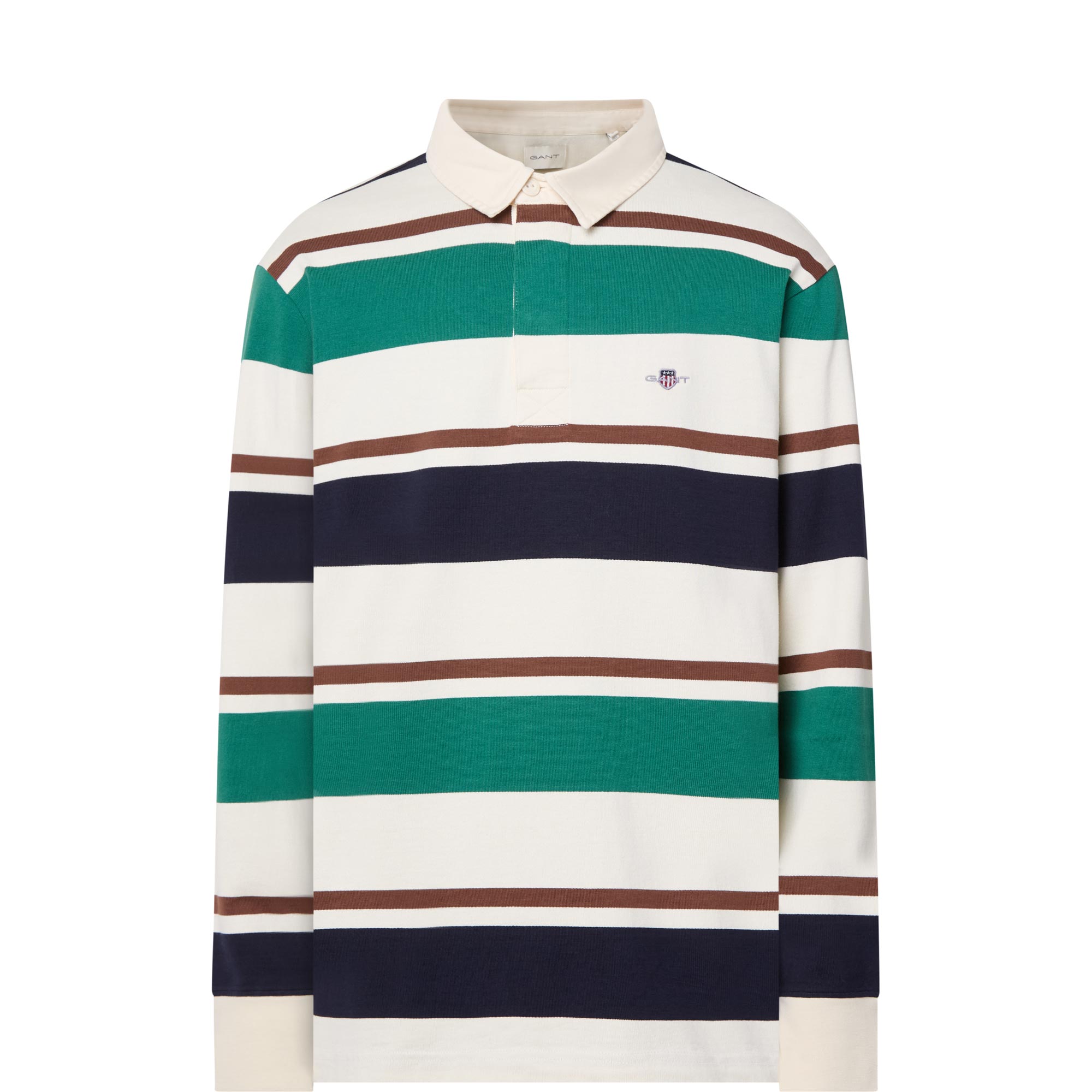 Shield Logo Striped Rugby Sweatshirt