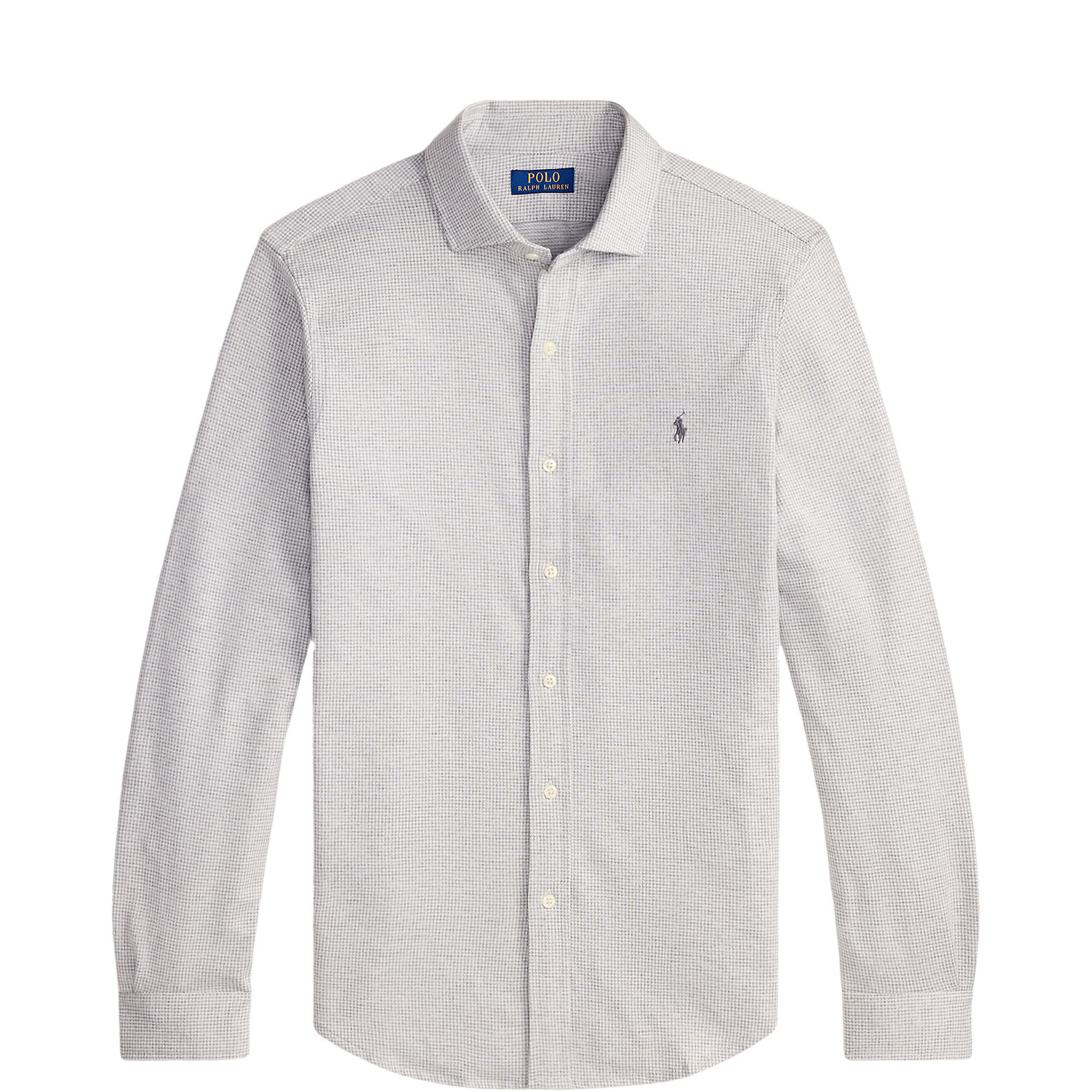 Houndstooth Polo Player Logo Shirt