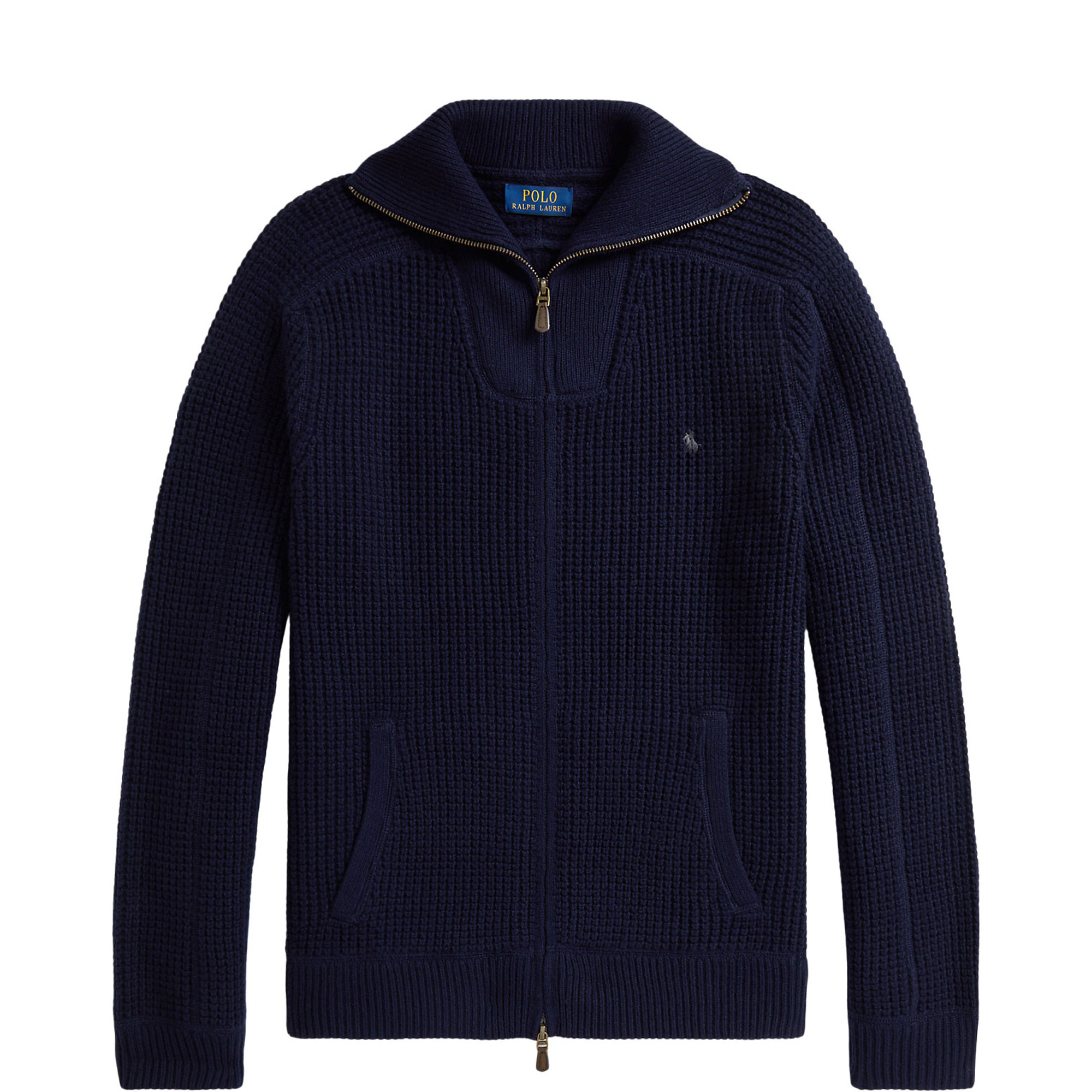 POLO RALPH LAUREN Pony Logo Cable Knit Zip Sweater