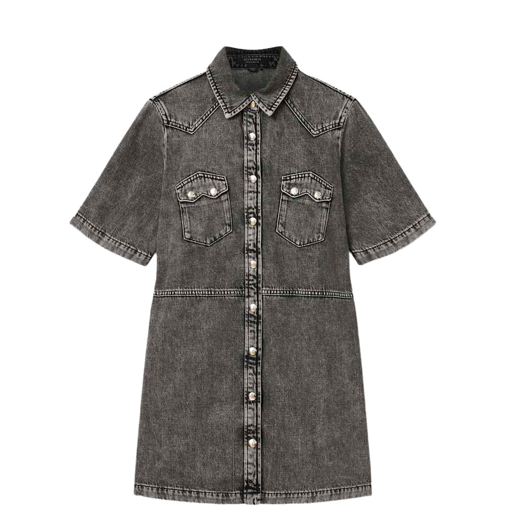 Rock Denim Mini Shirt Dress