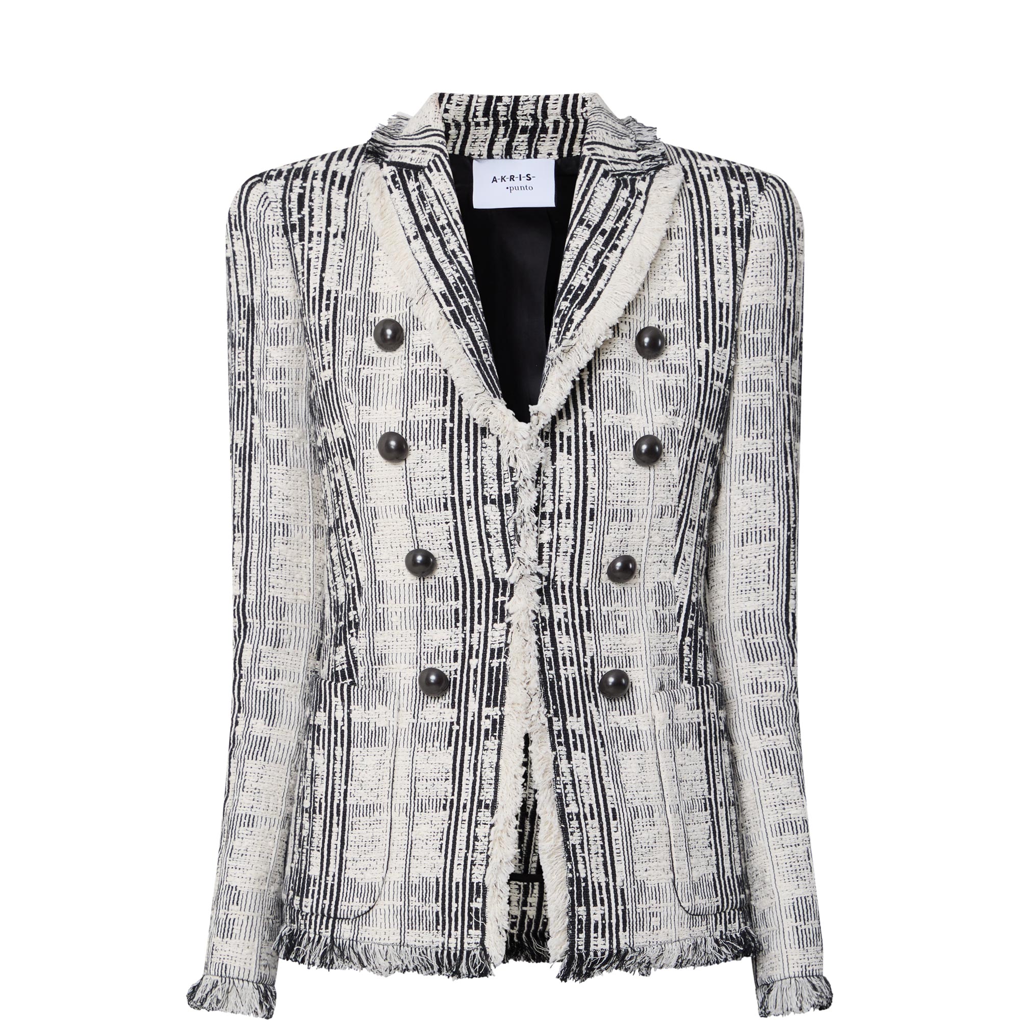 Double-Breasted Tweed Blazer