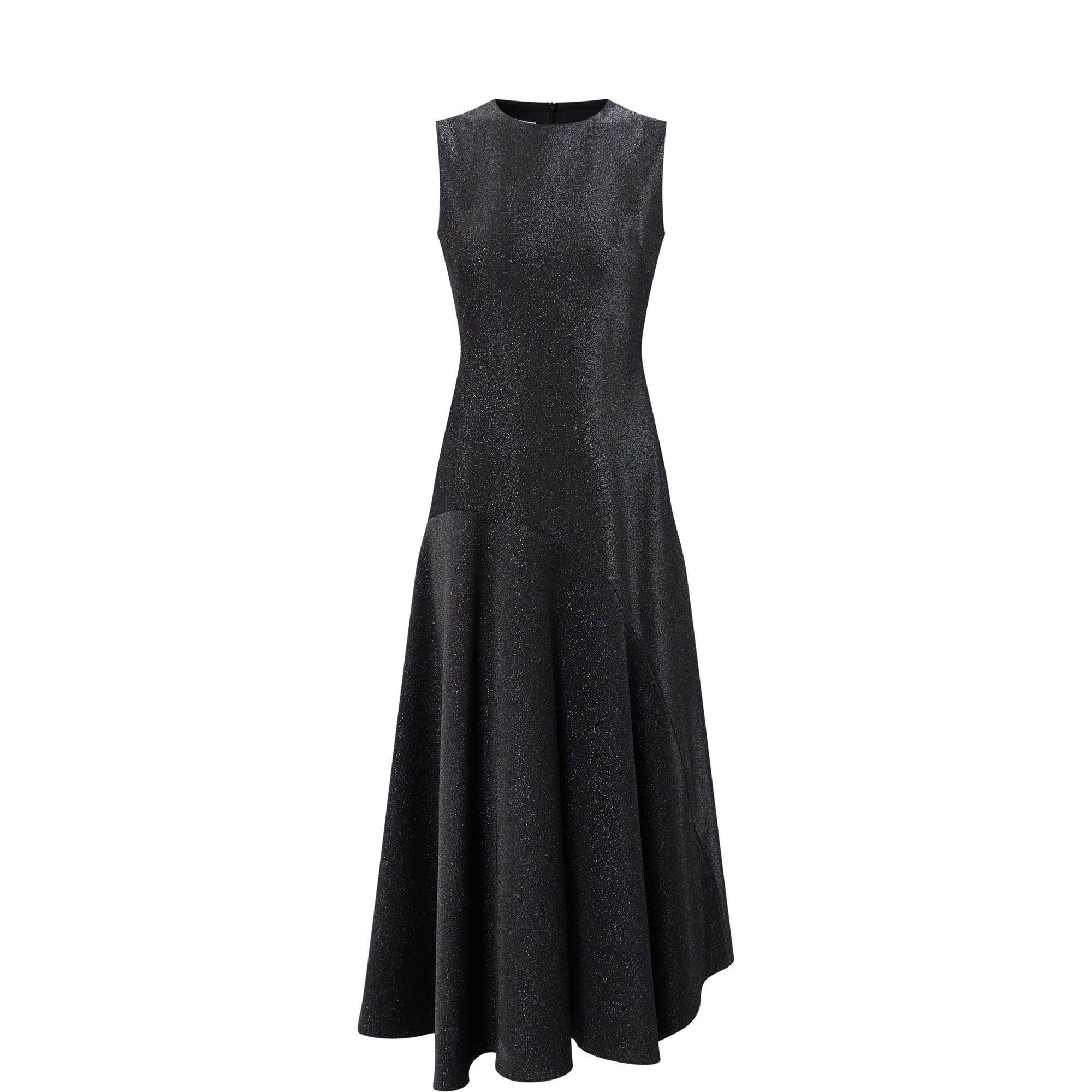 Asymmetric Hem Flared Dress