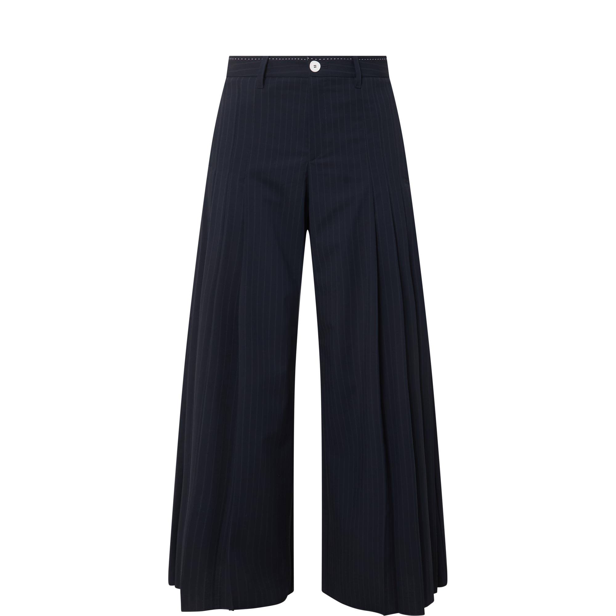 Mucha High-Rise Pinstripe Wide Leg Trousers