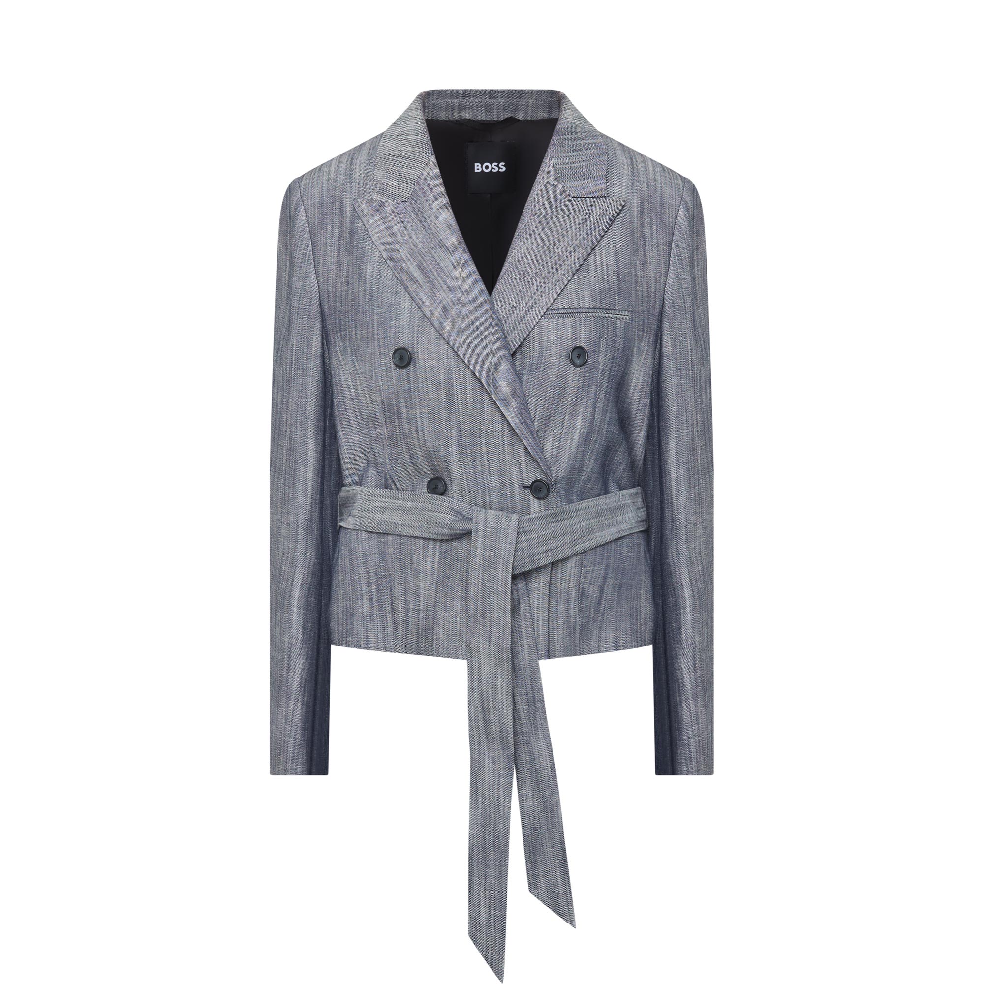 Jelsia Double-Breasted Belted Jacket