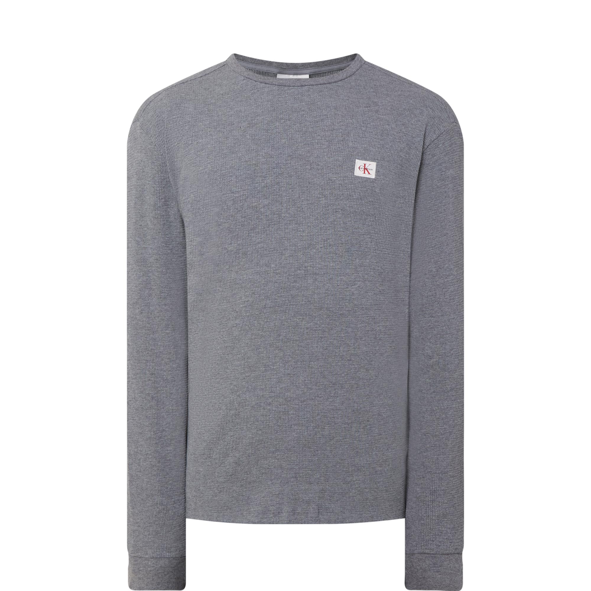 Logo Badge Waffle Sweater