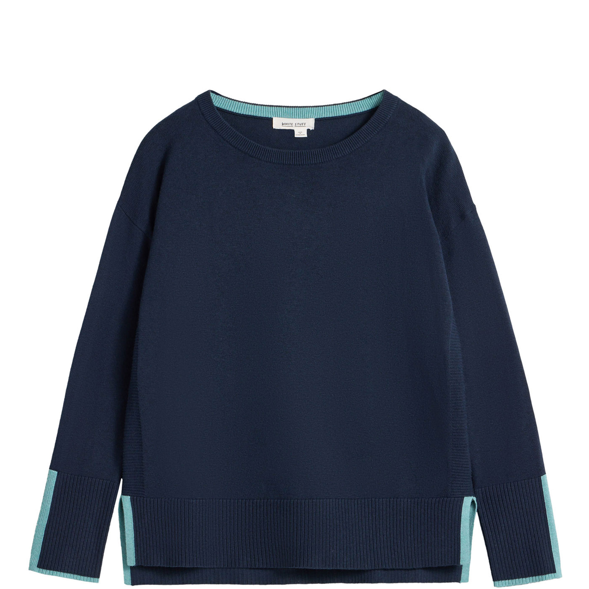 Olive Contrast Trim Sweater