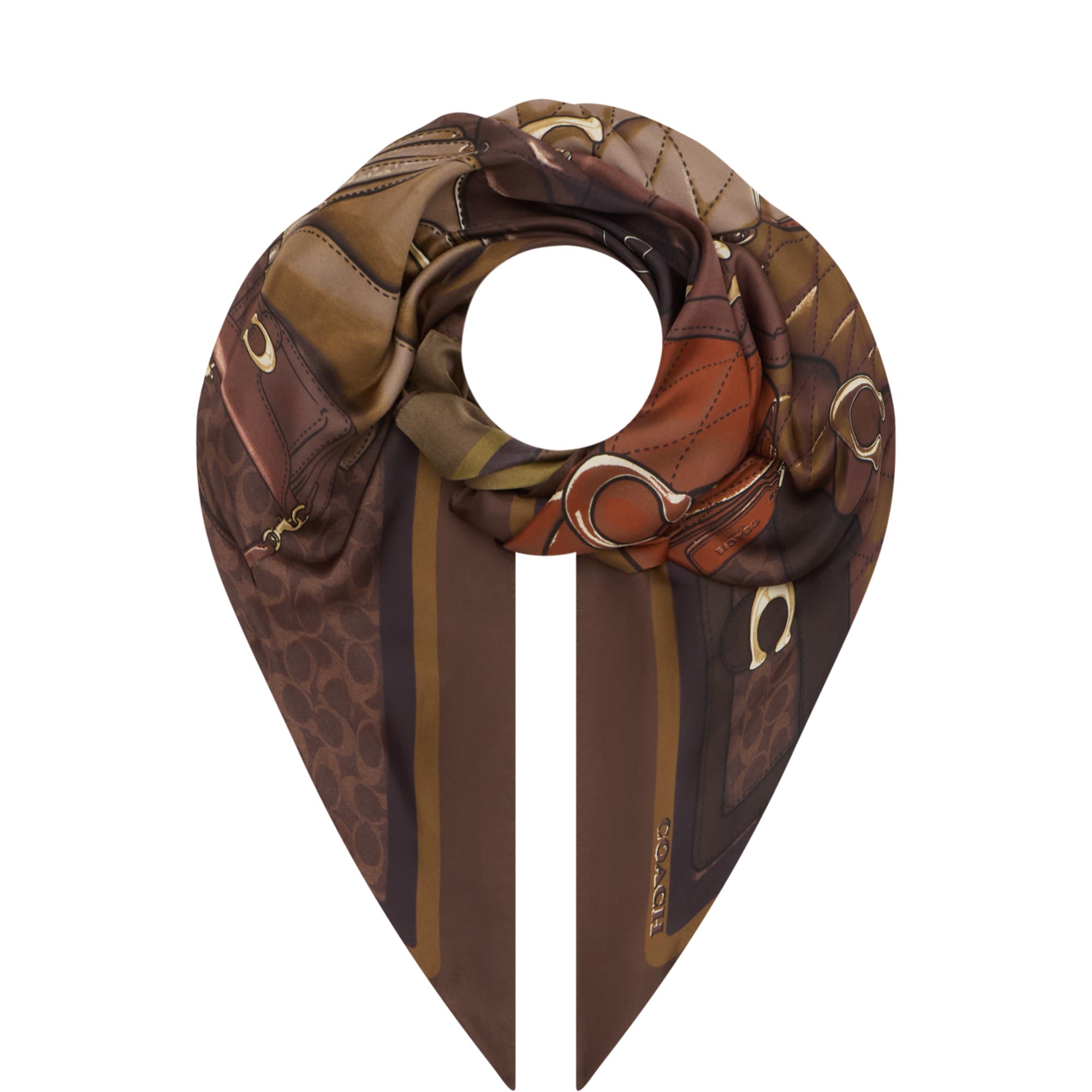 Tabby Handbag Printed Silk Square Scarf