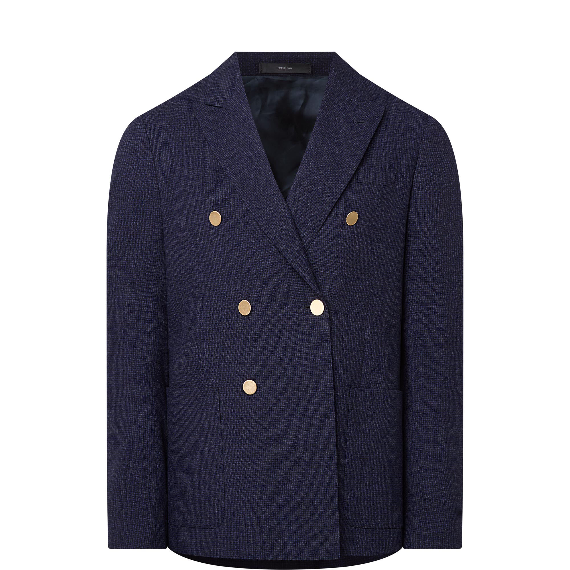 Check Double-Breasted Blazer