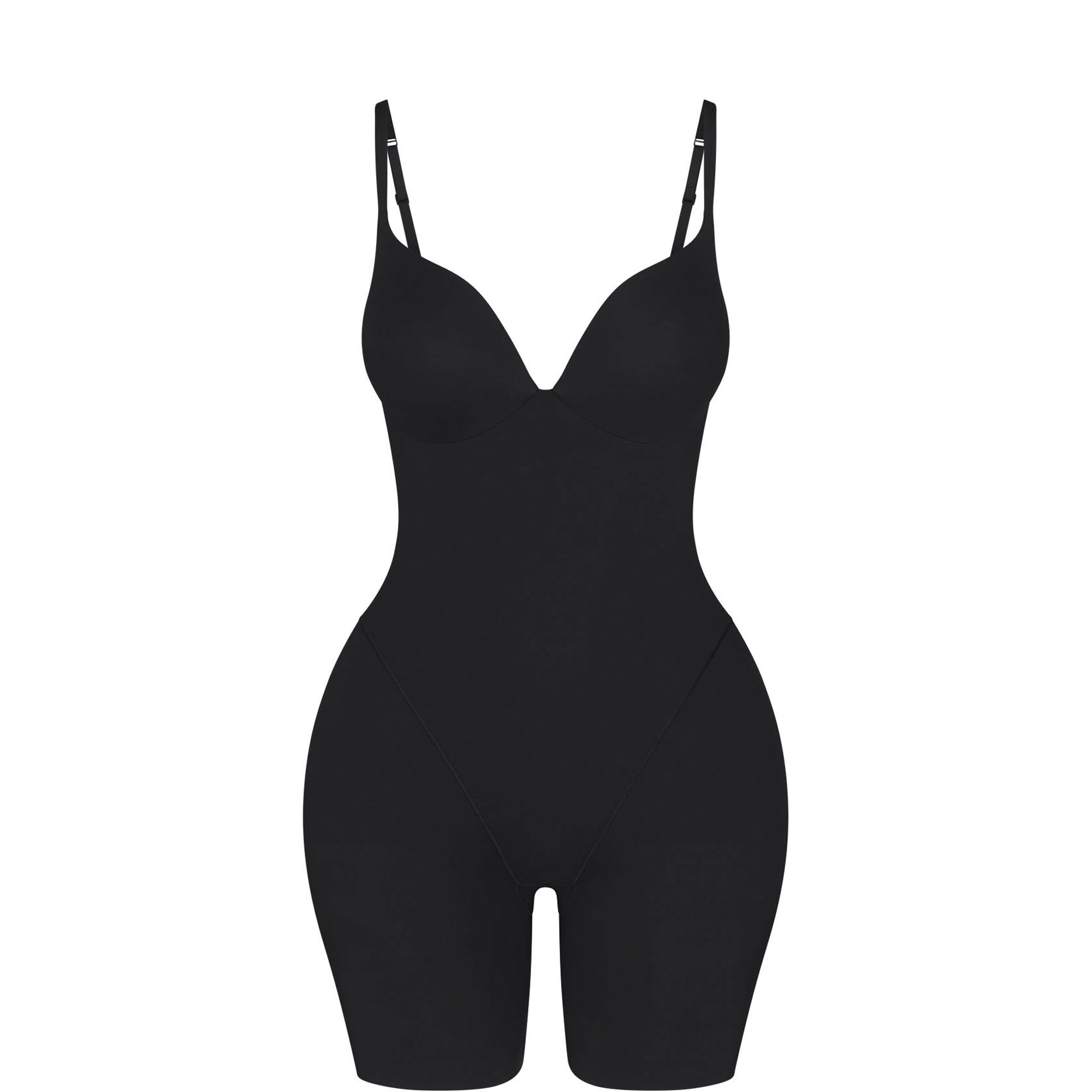 Butt And Hip Enhancing Mid Thigh Bodysuit Onyx