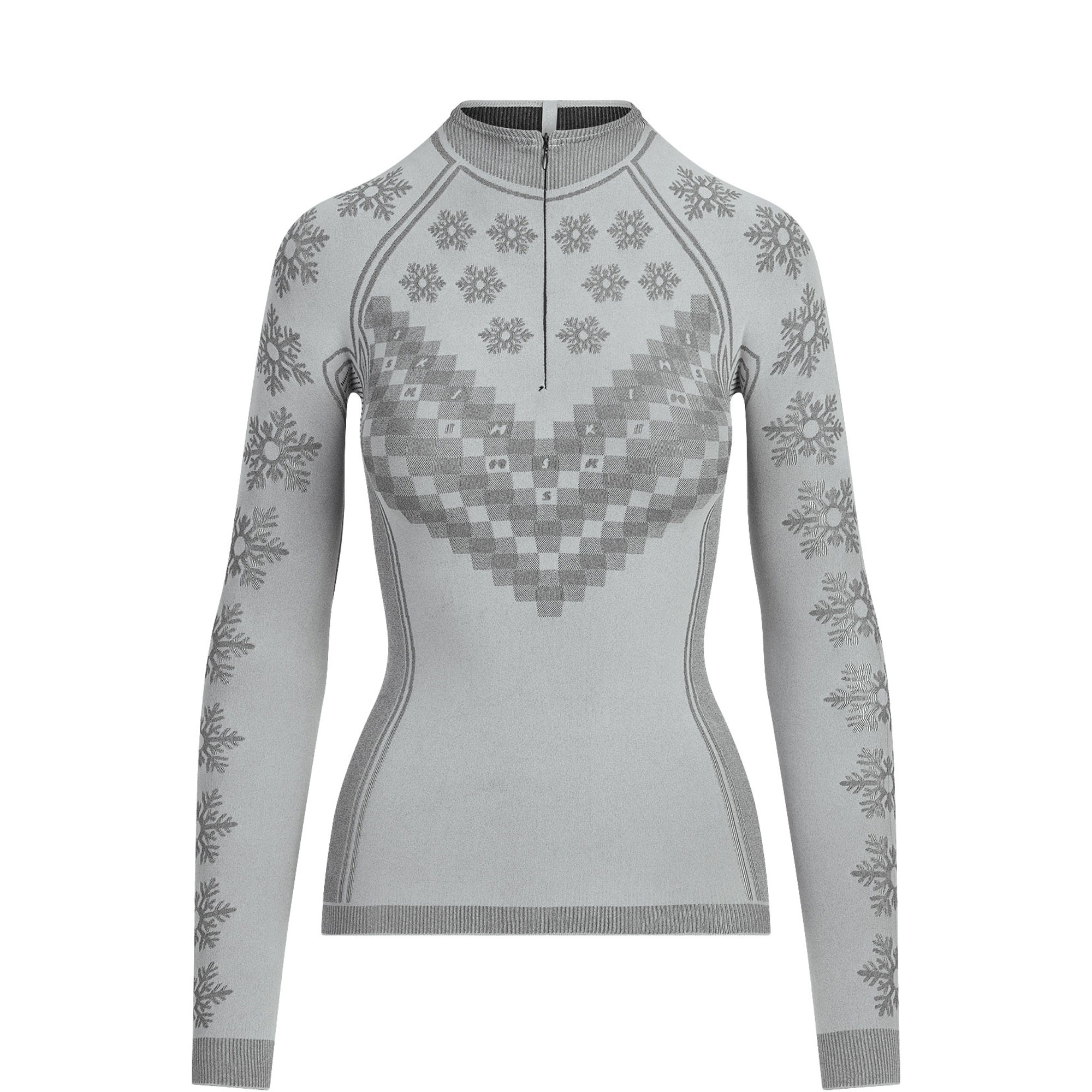 Half Zip Long Sleeve Mirror Winter Fairisle