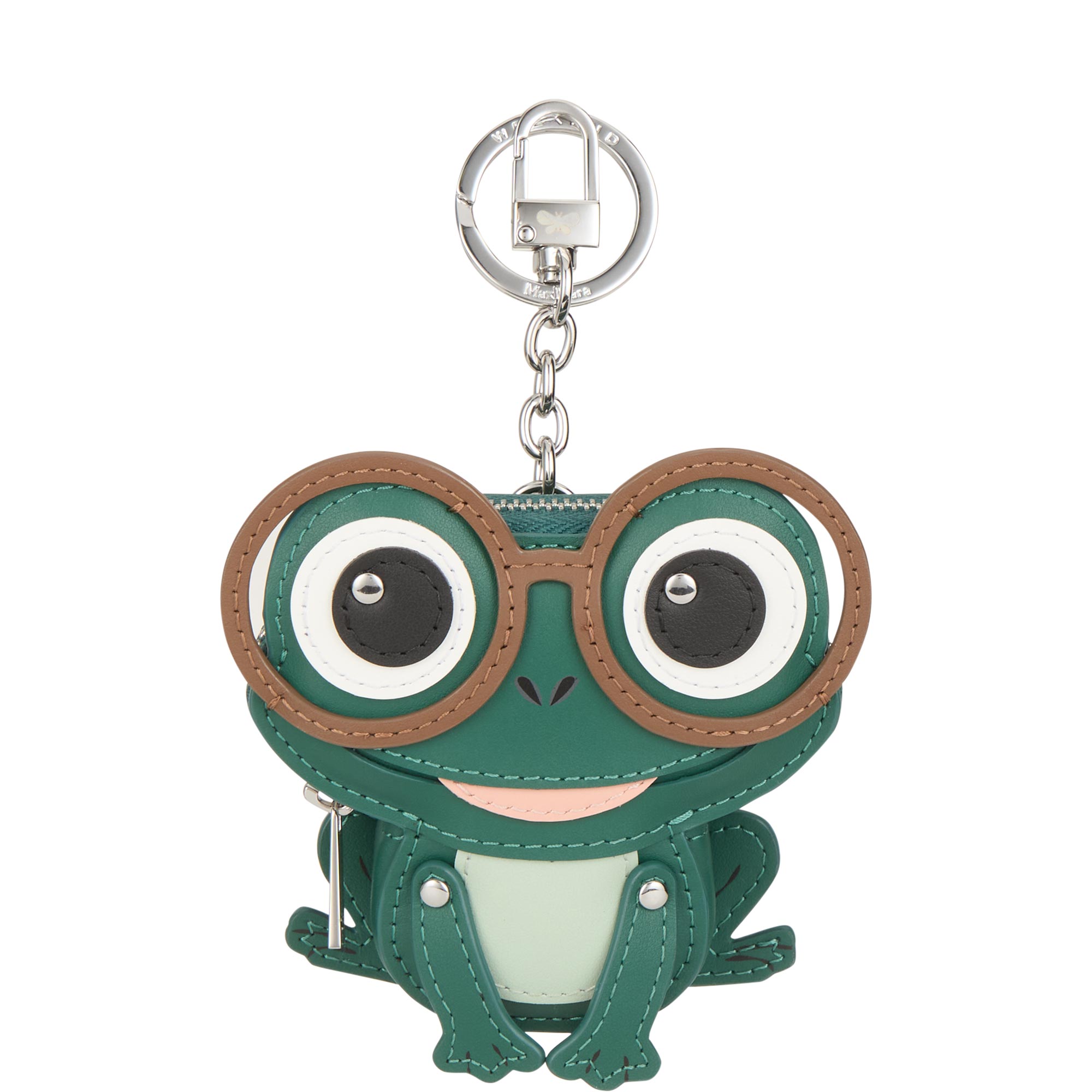 Frog Shaped Leather Keyring