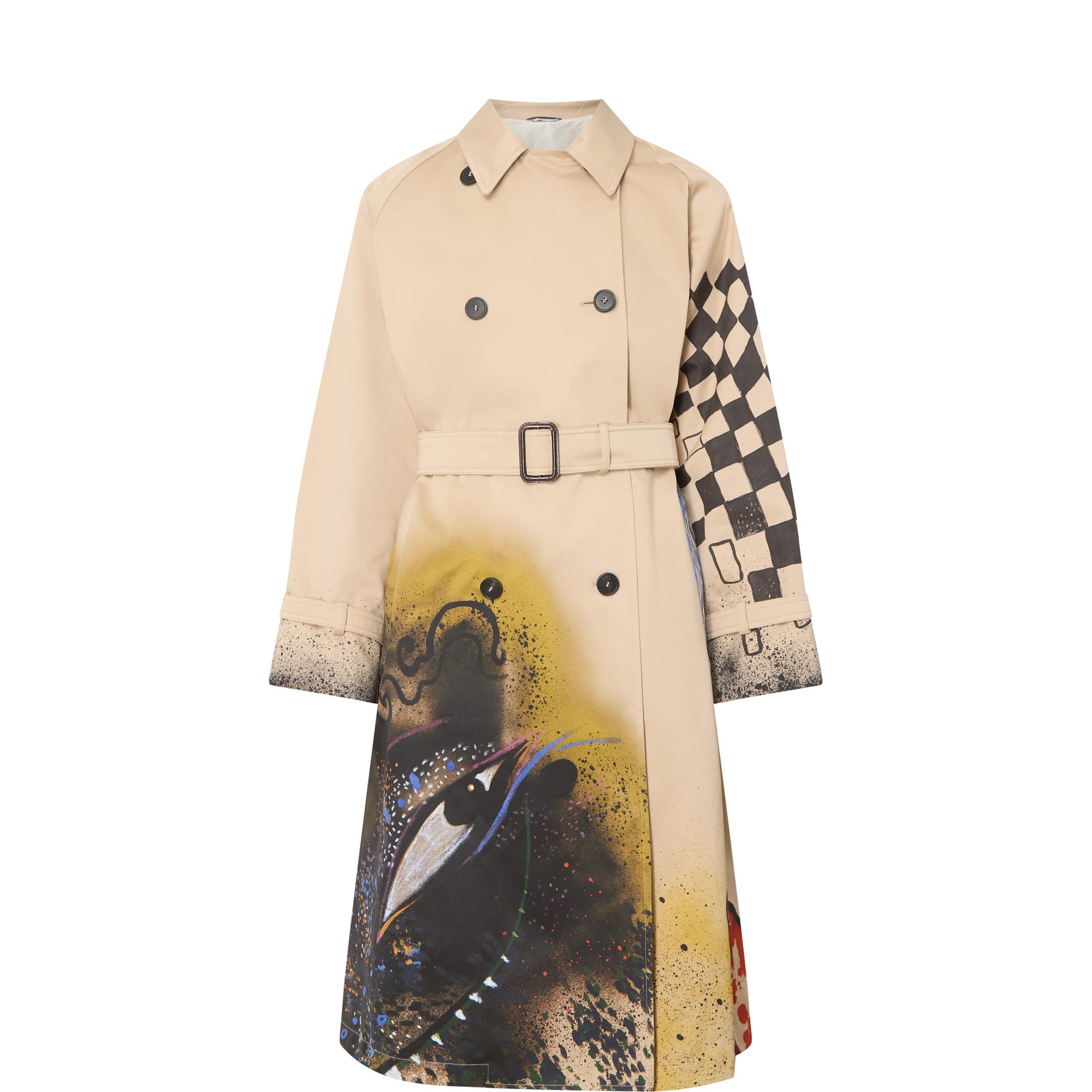 Speccati Printed Trench Coat