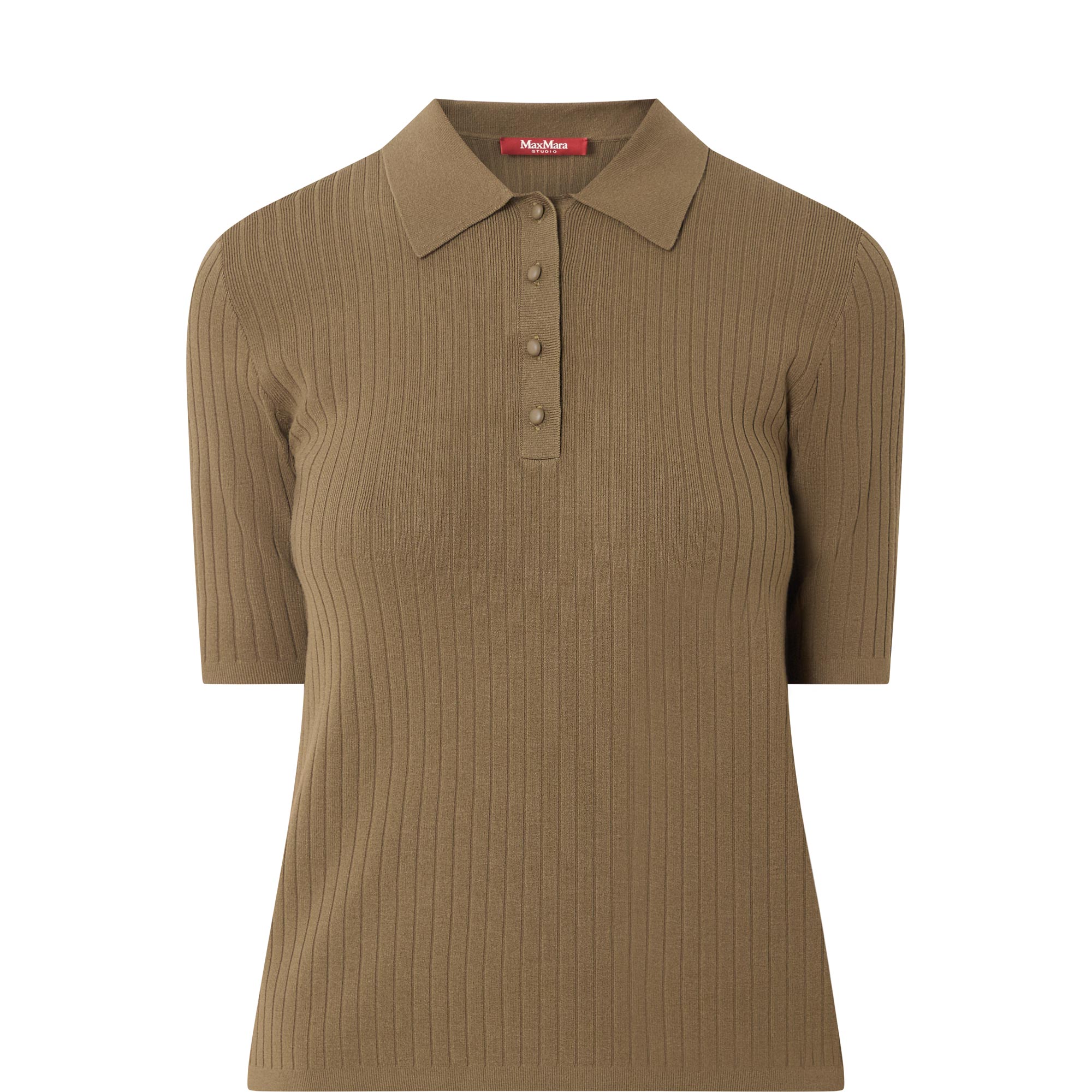 Toscuri Rib Knit Polo Shirt