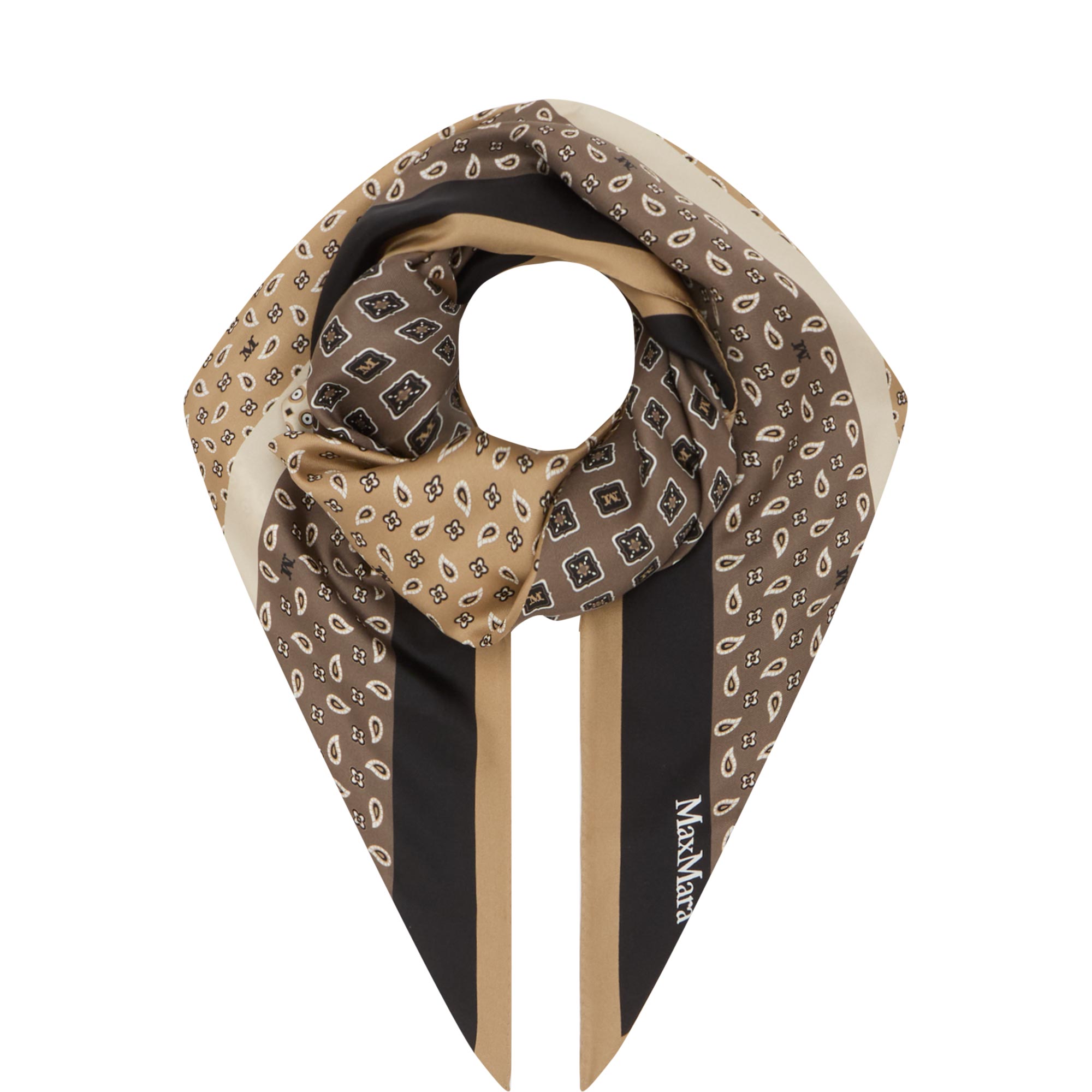 Carre Logo Patterned Silk Scarf