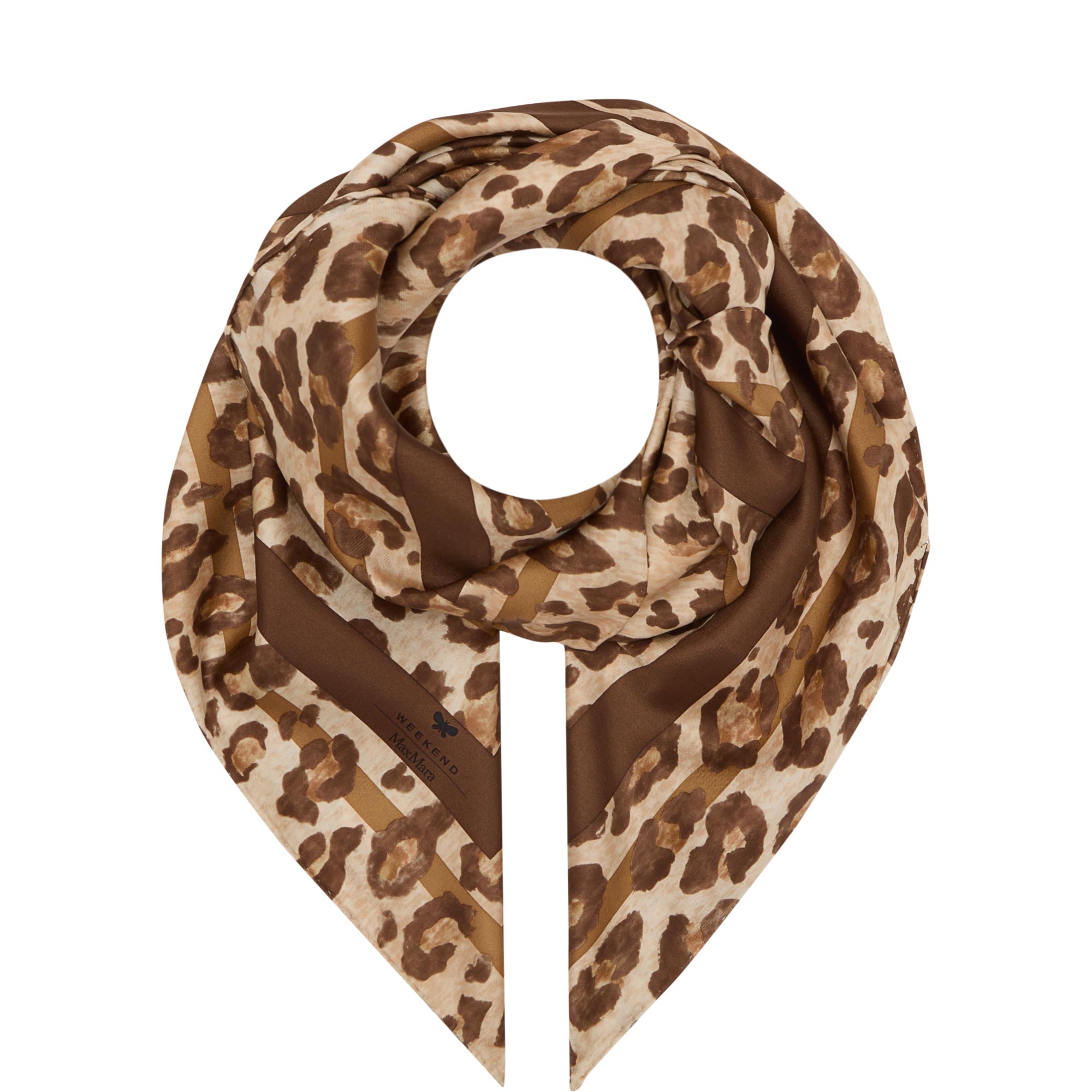 Leopard Silk Square Scarf