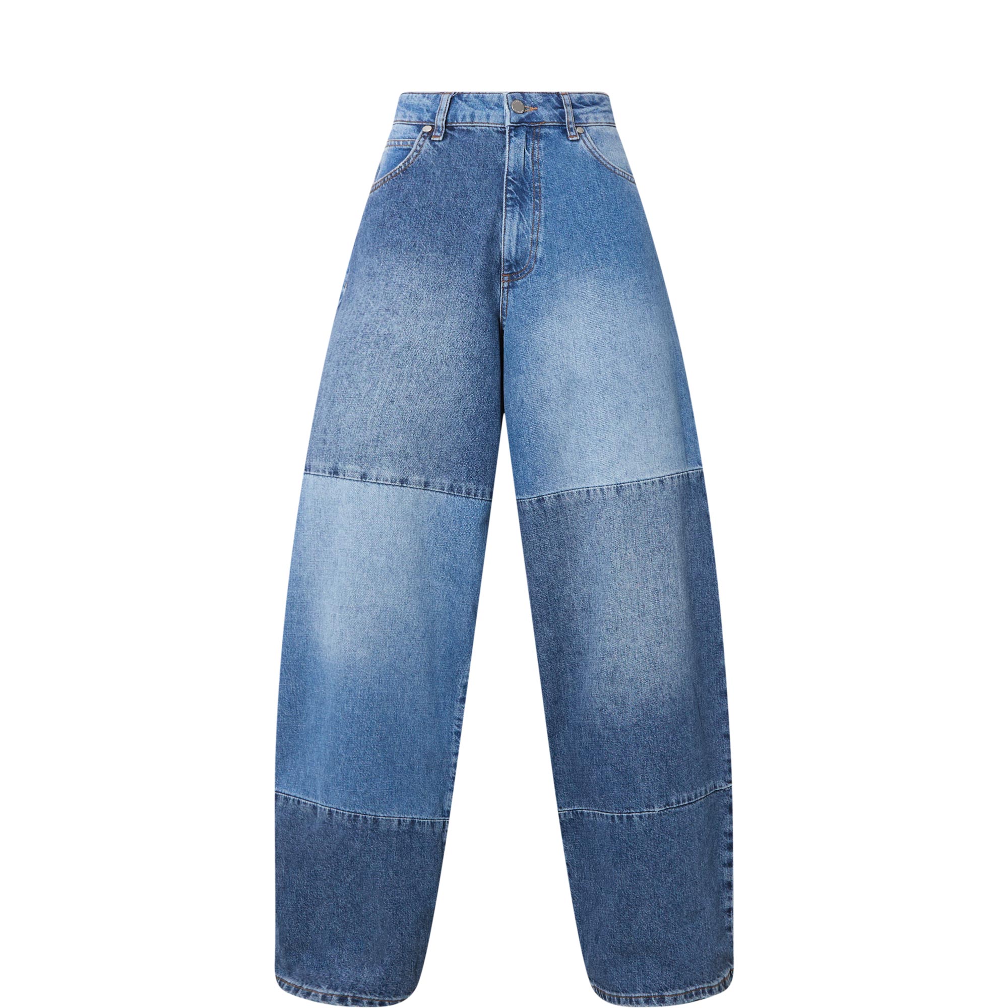 Jee Patchwork High-Rise Wide Leg Jeans
