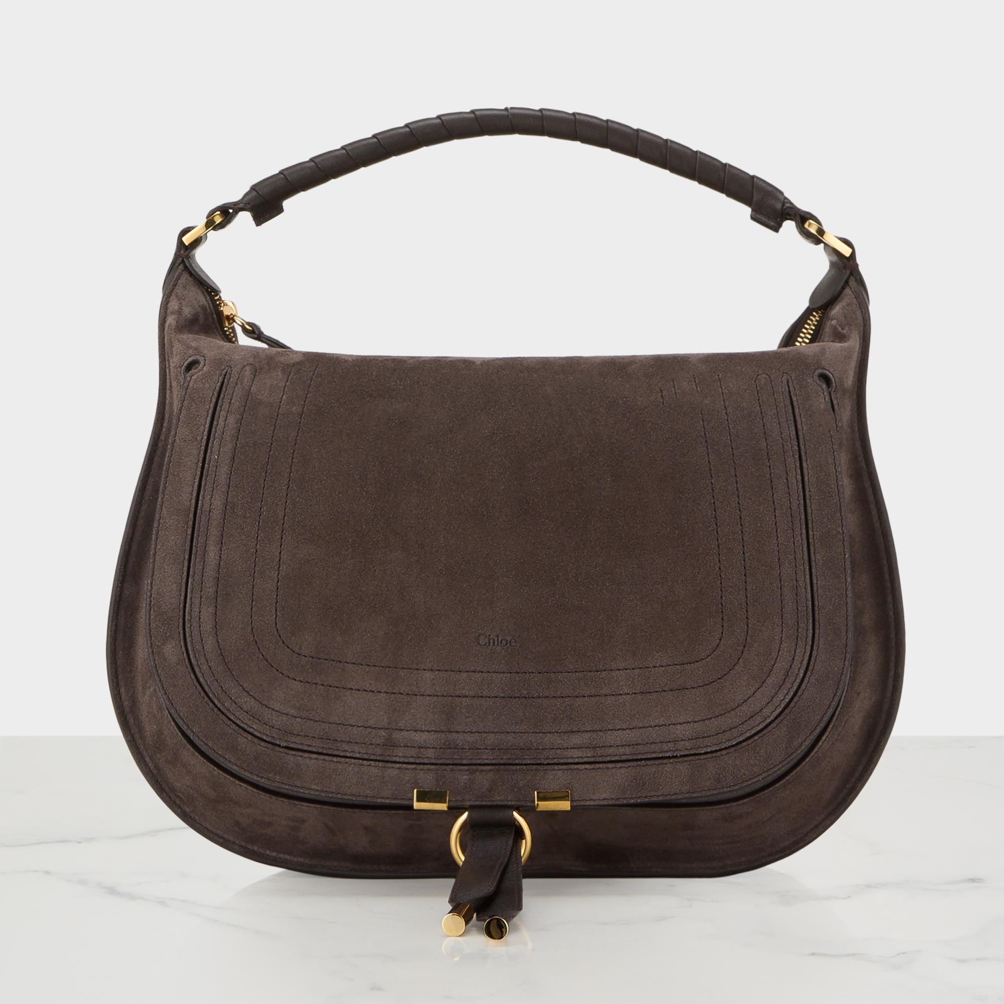 Marcie Large Suede Shoulder Bag