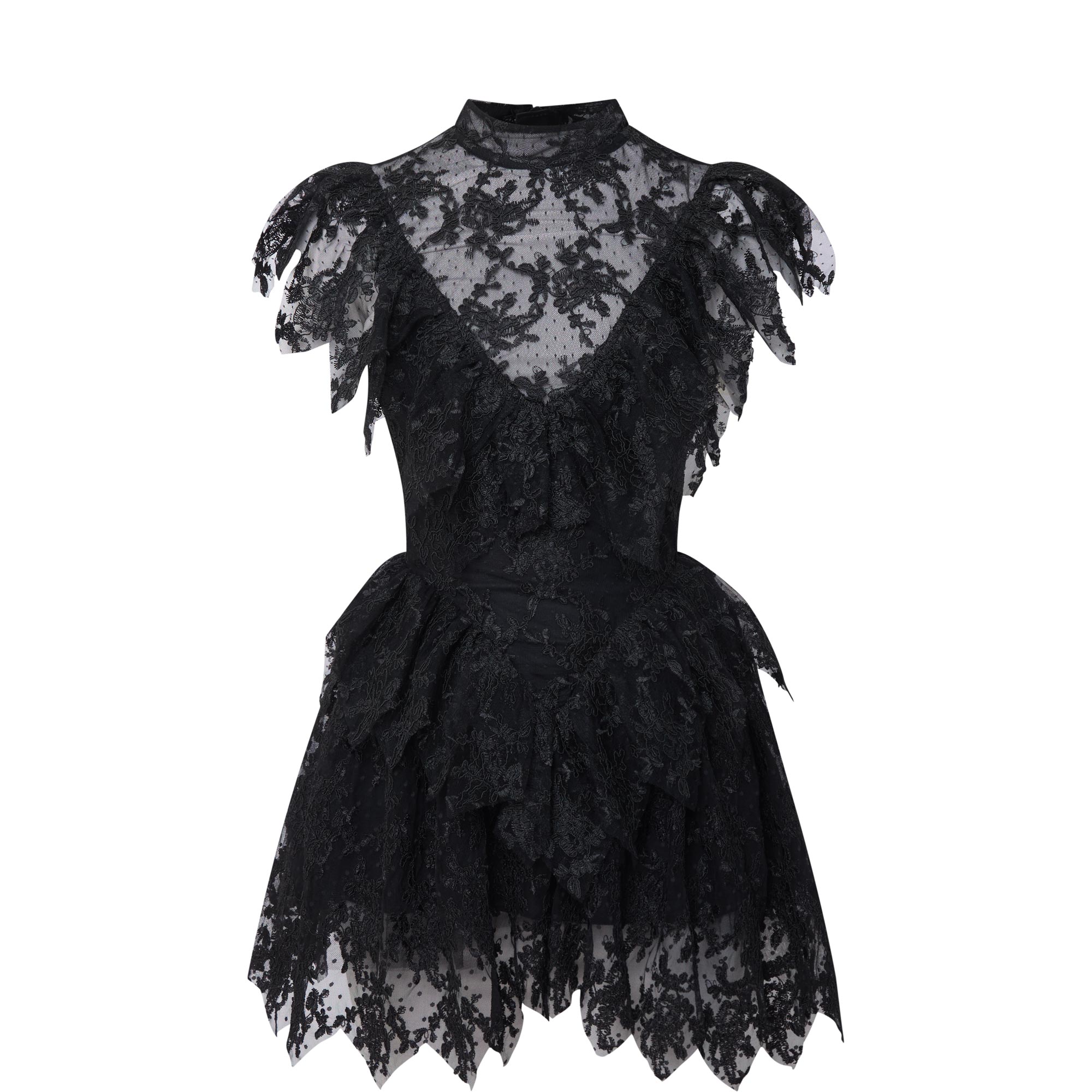 Tarryn Ruffle Lace Mini Dress