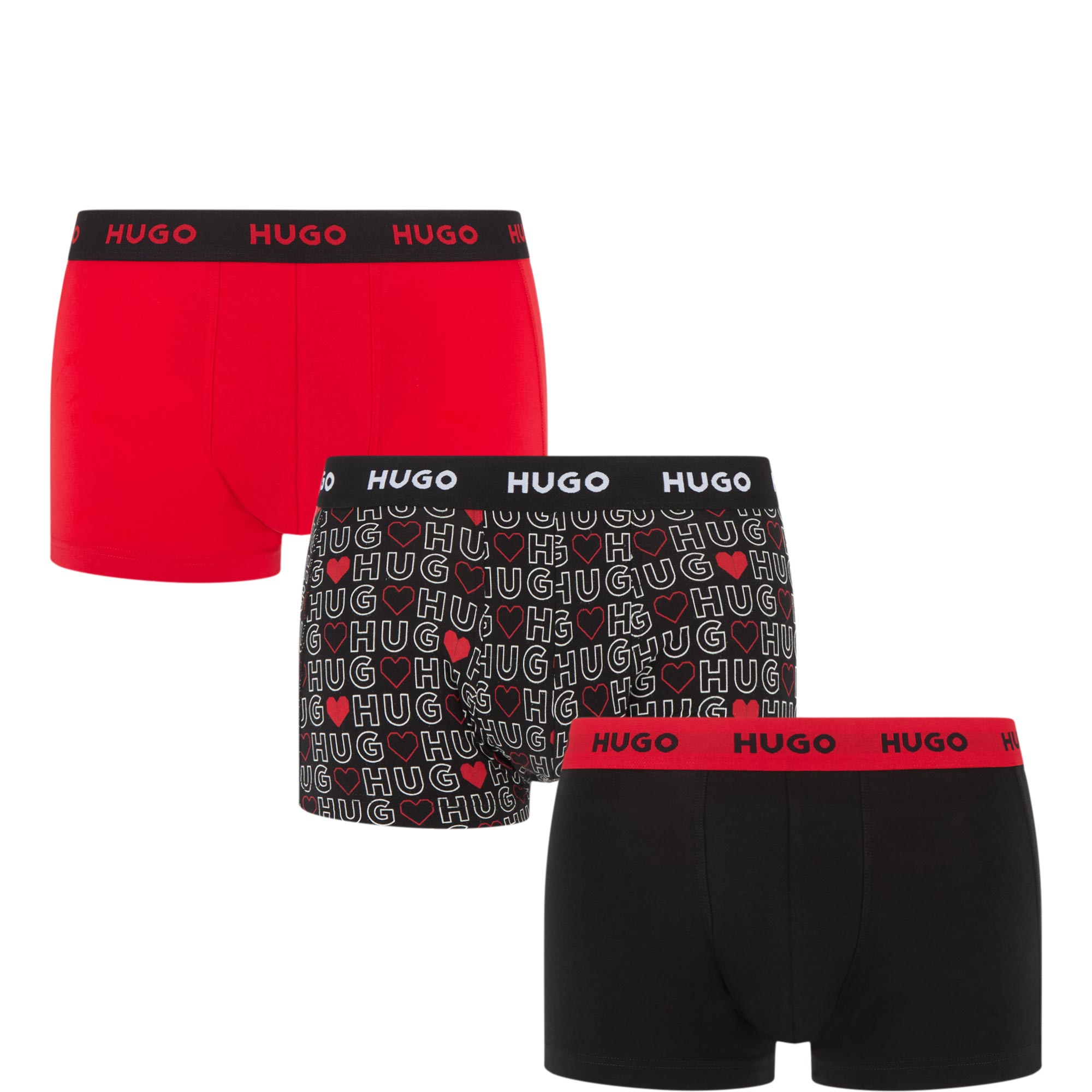 Three-Pack Valentines Logo Trunks
