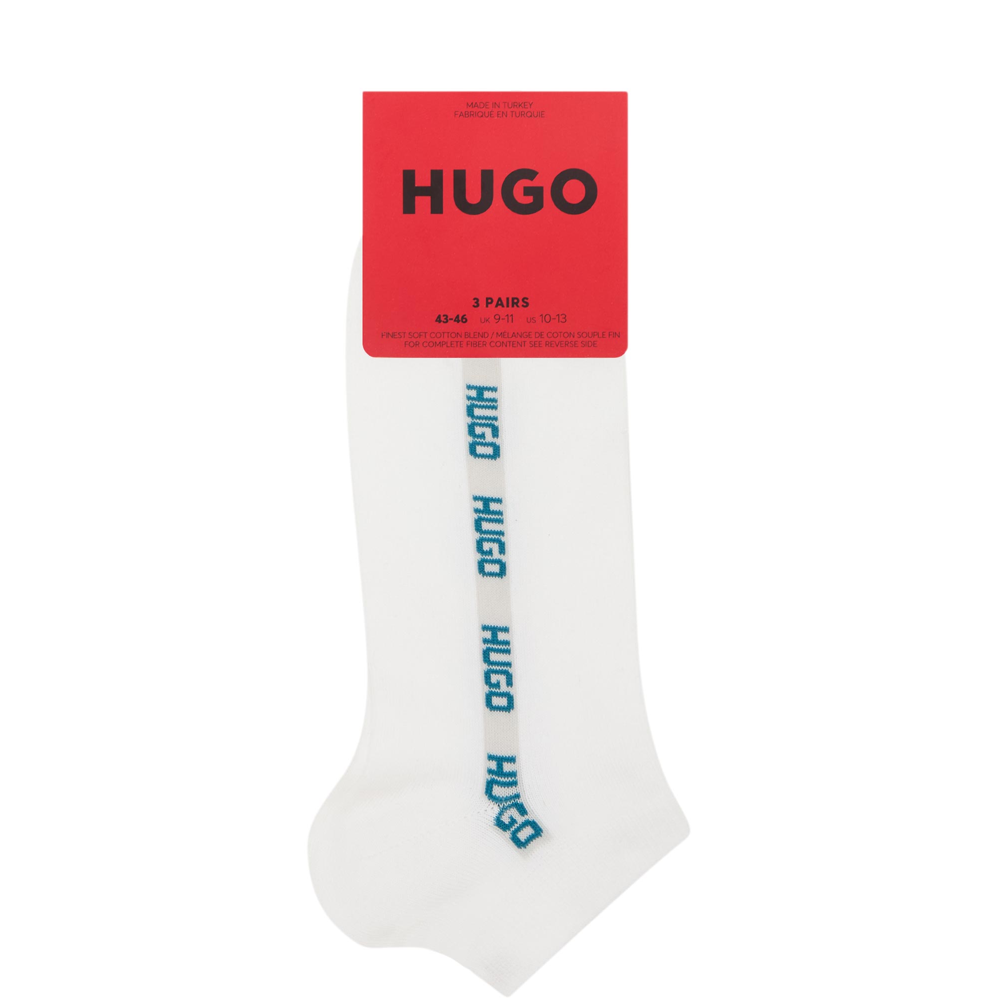 Three-Pack Side Tape Logo Ankle Socks