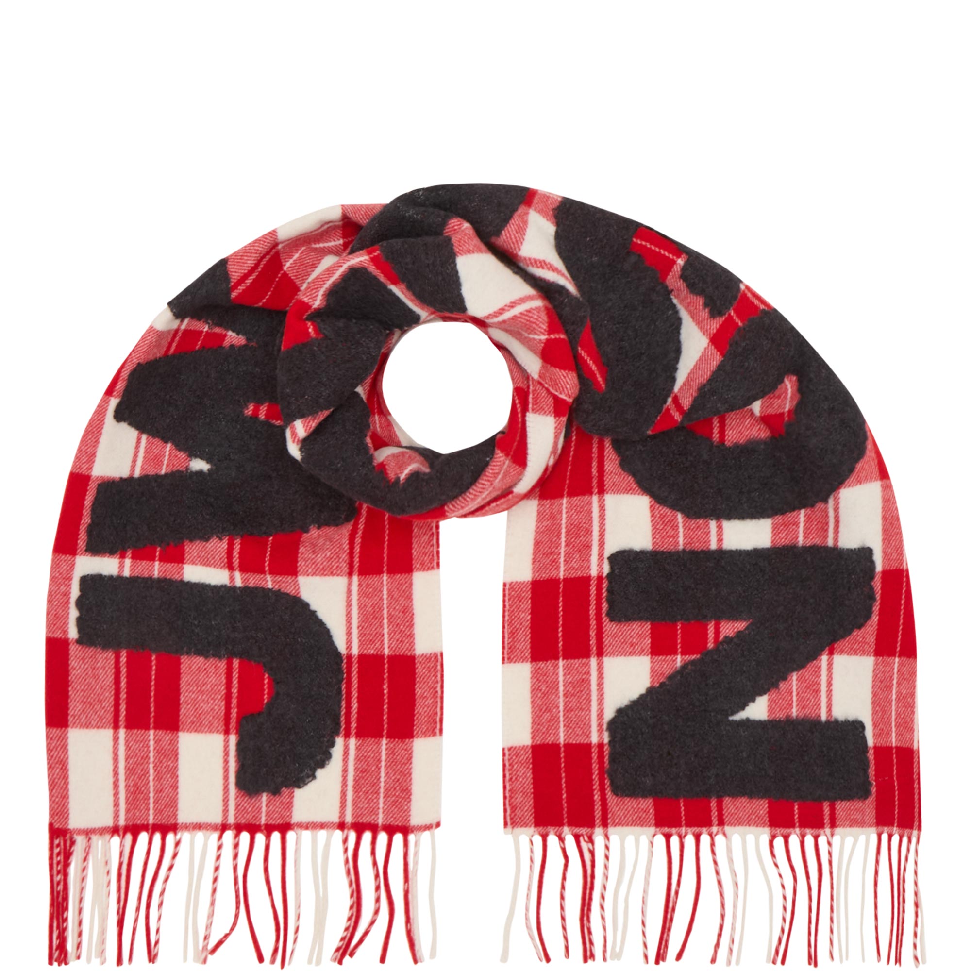 Logo Tassel Fringe Scarf