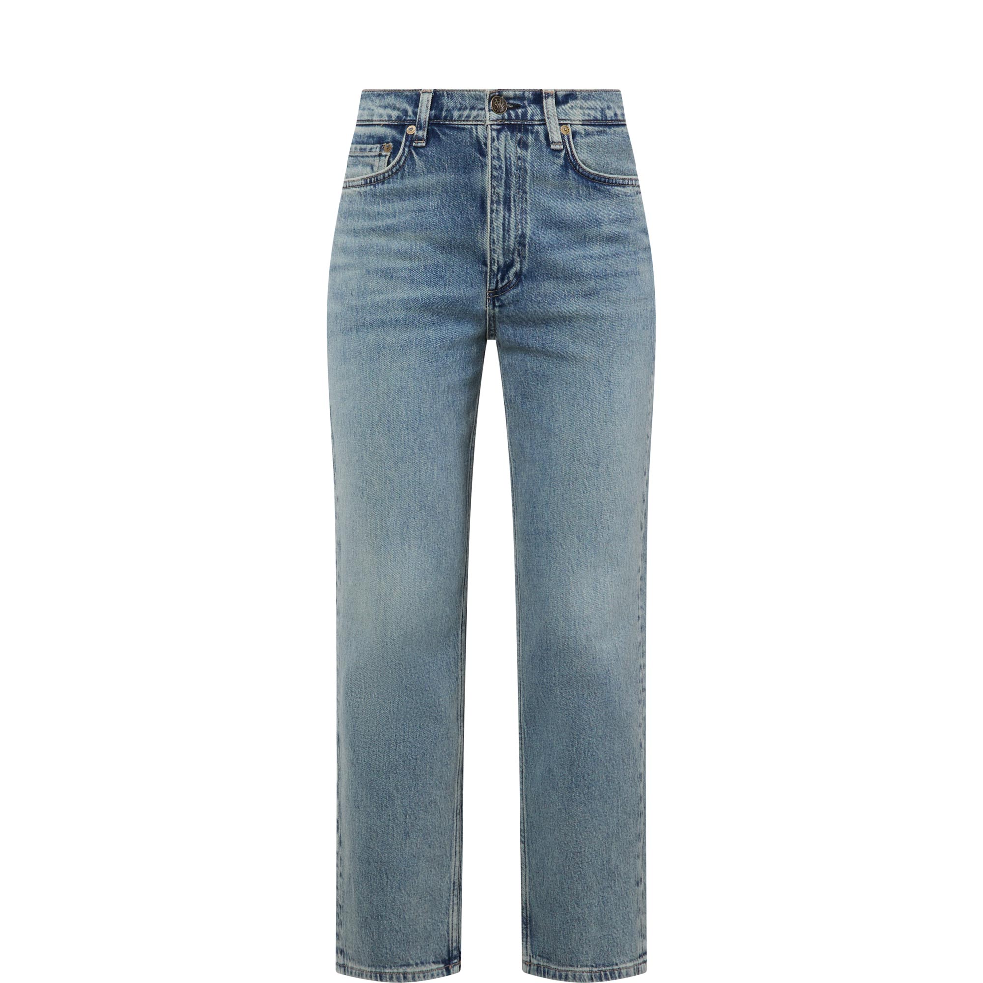Harlow Mid-Rise Straight Leg Jeans